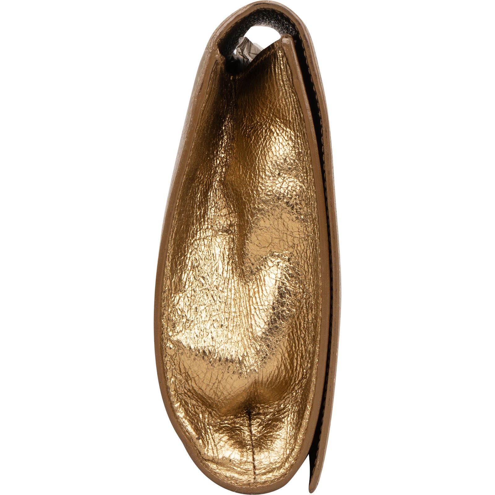 Yves Saint Laurent Crinkled Metallic Leather Cassandre Clutch