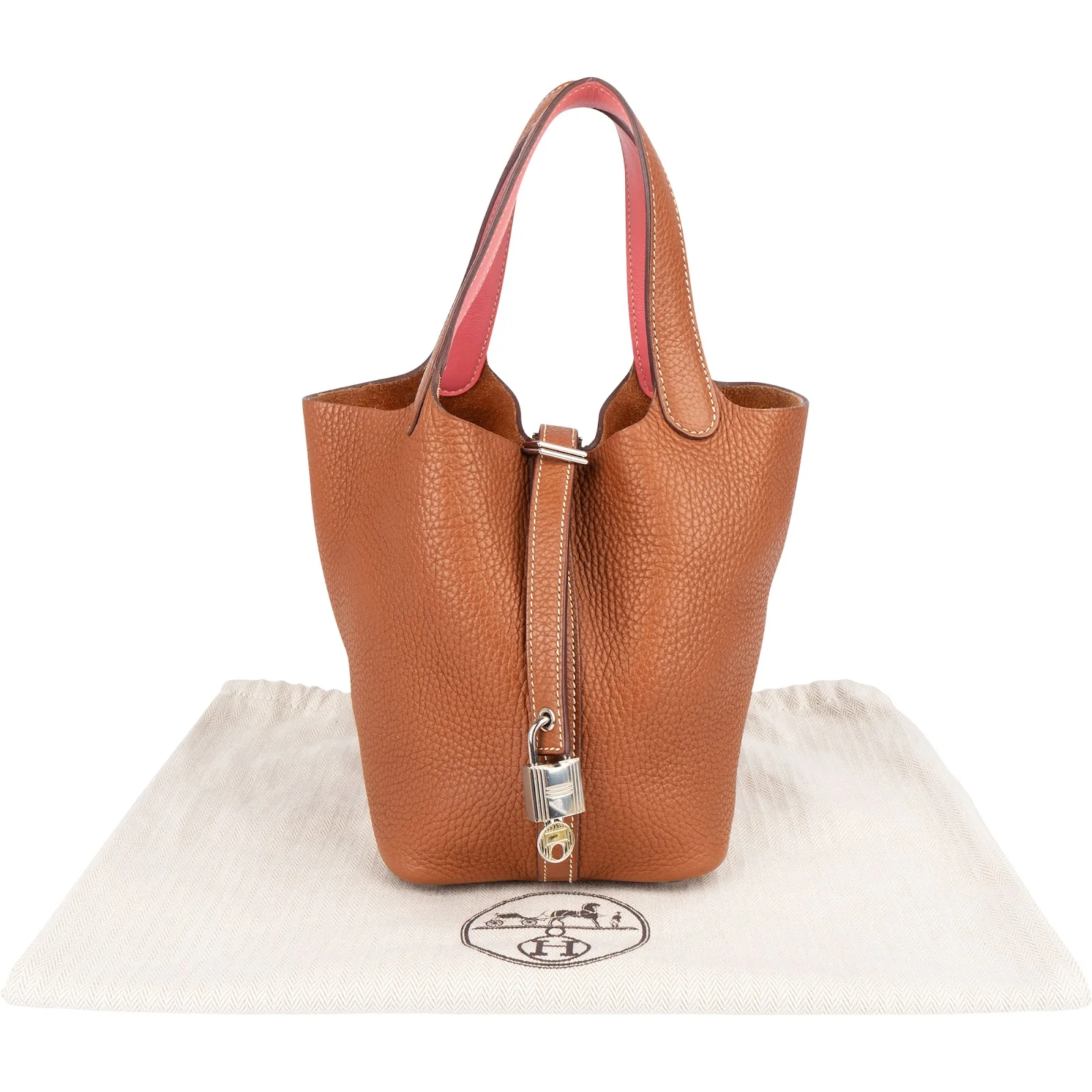 Hermès Brown Taurillon Clemence Picotin Lock 18 (PM) Handbag