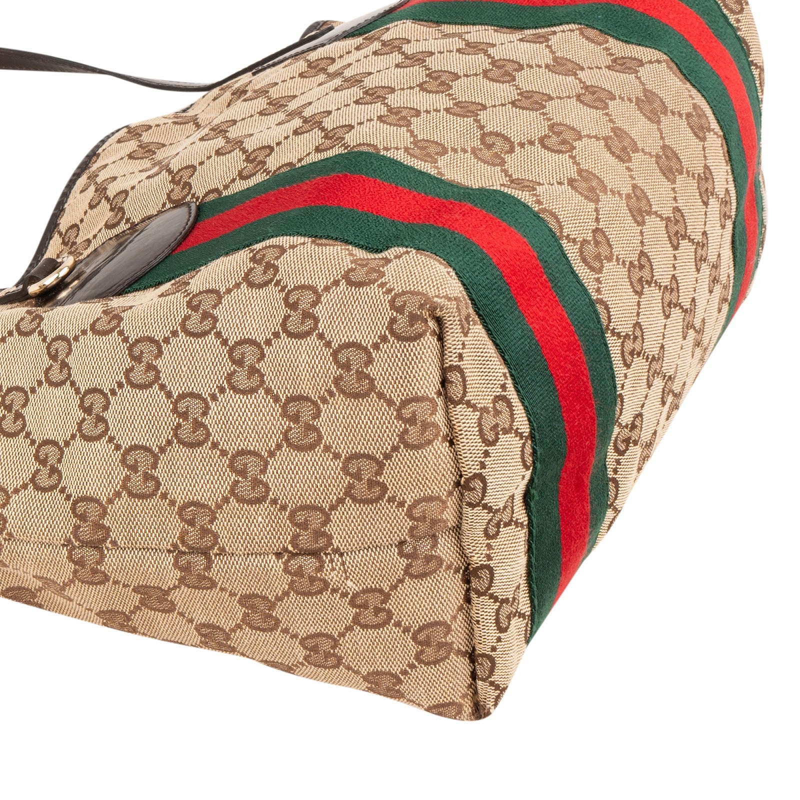 Gucci Monogram GG Canvas Patent Leather Shopper