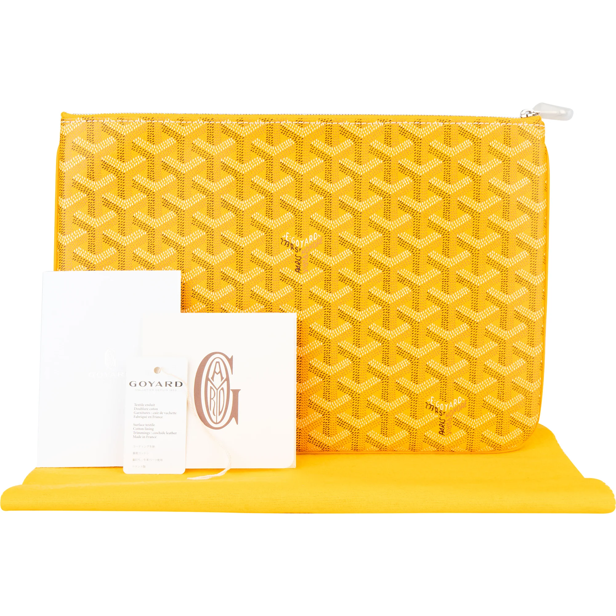Goyard Yellow Goyardine Senat PM Dokumentenmappe