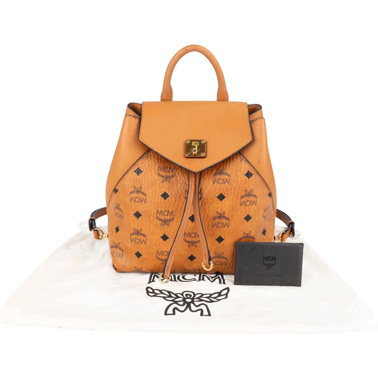 MCM Monogram Visetos Leather Small Patricia Backpack