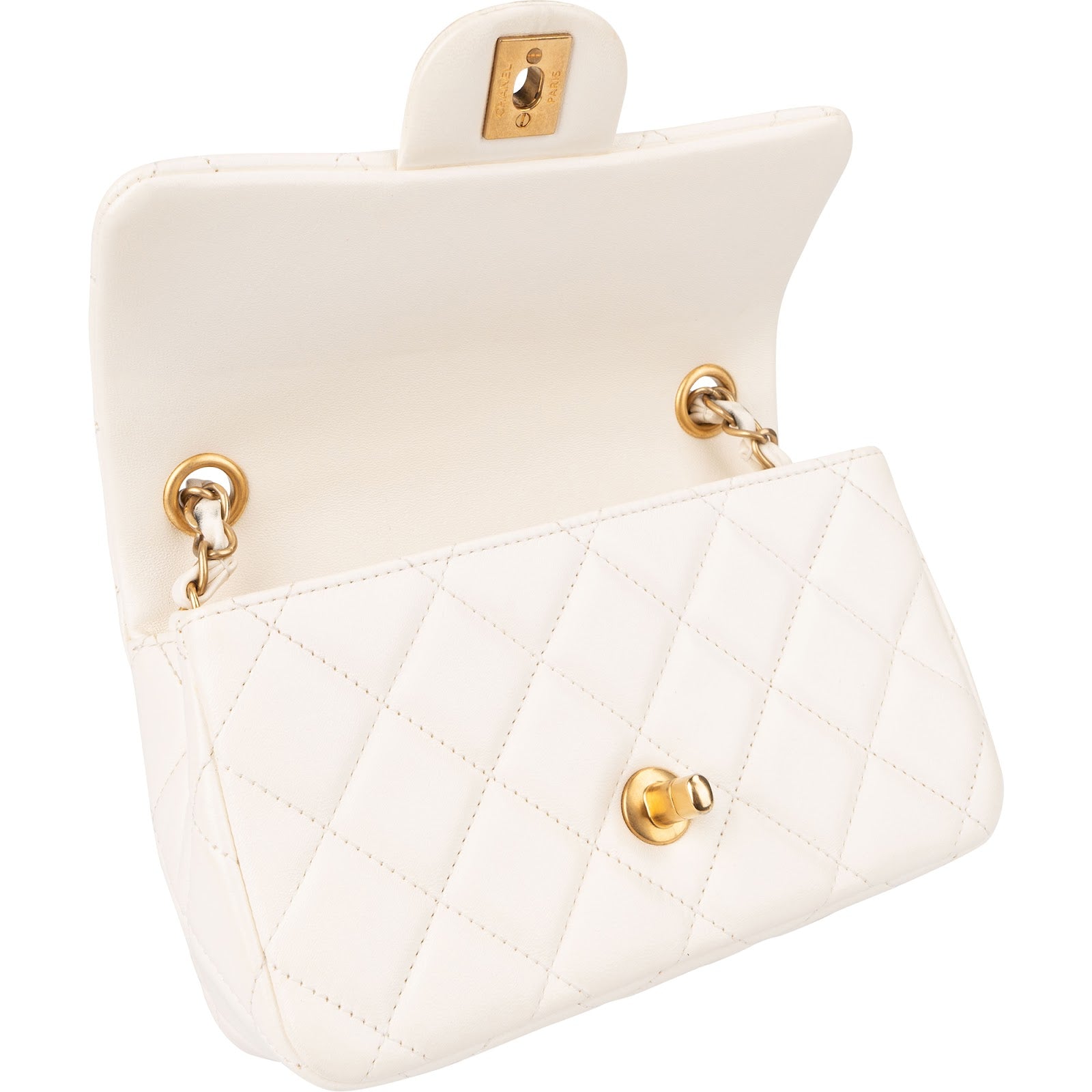 Chanel - Mini Rectangular Pearl Single Flap Crossbody Bag