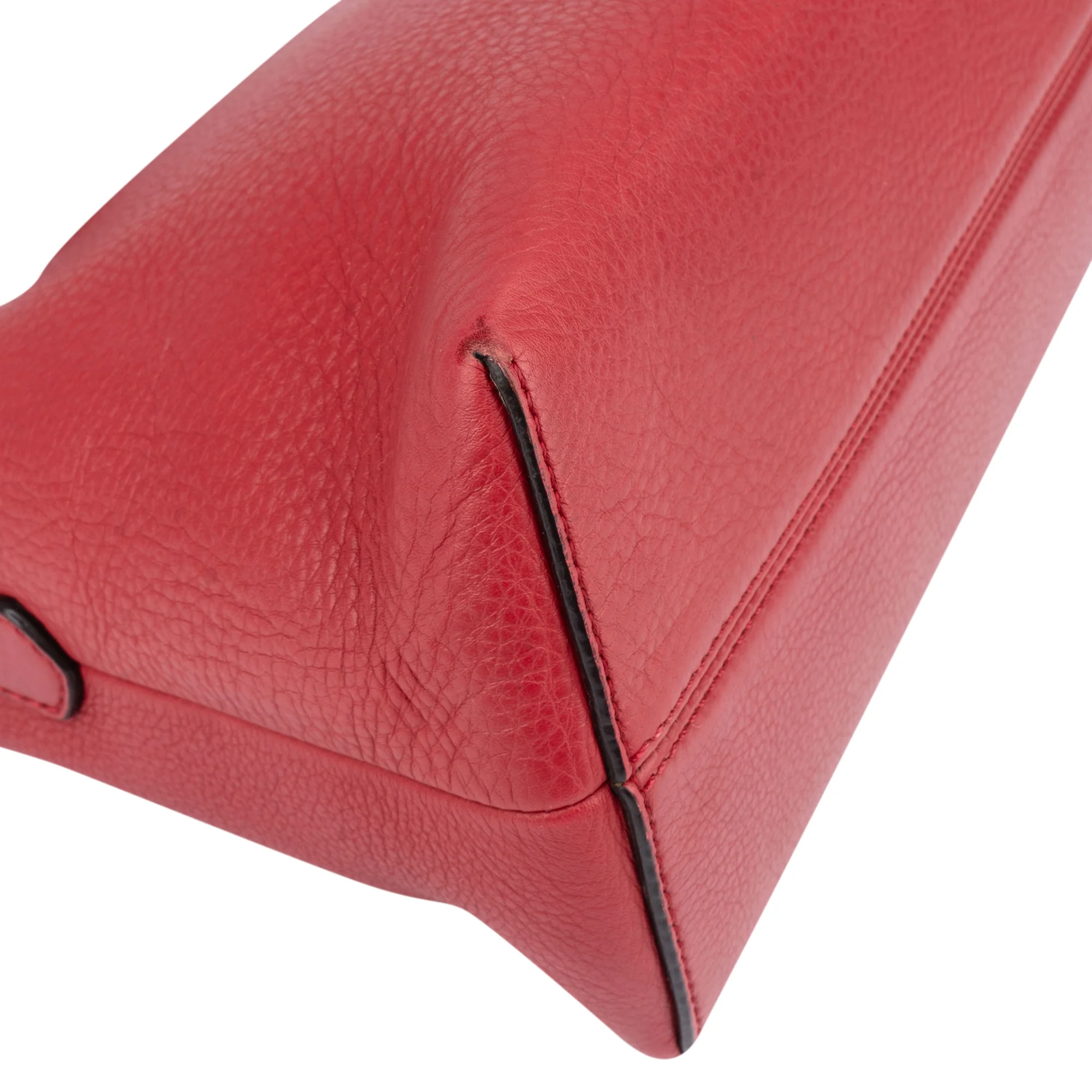 Fendi Red Leather By The Way Handbag