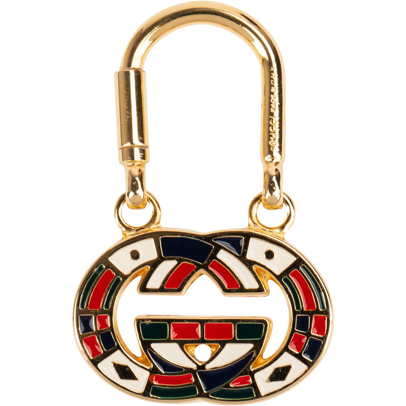 GUCCI - Enamel Interlocking G-sleutelhanger