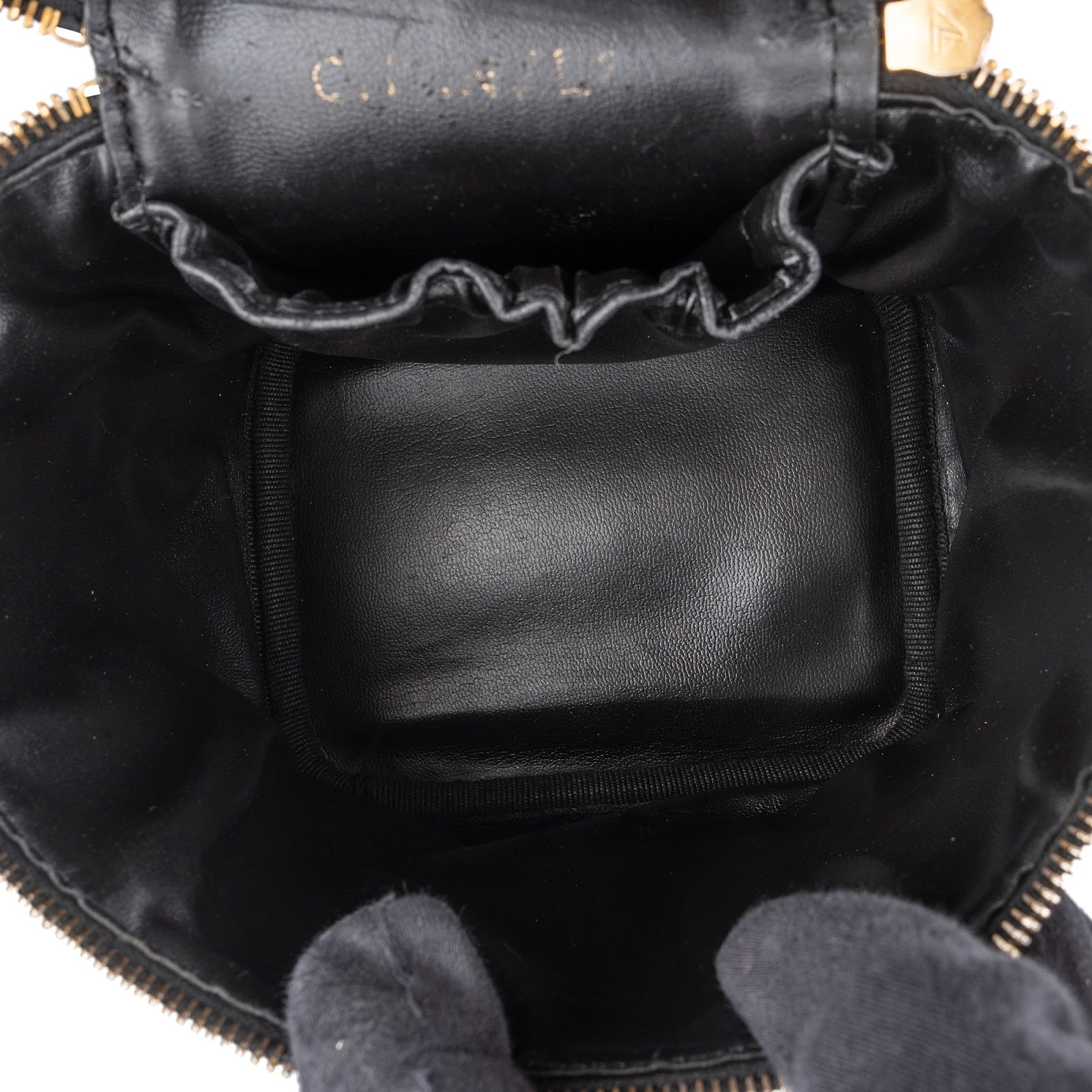 Sac à main « Vanity Case » en cuir d'agneau avec surpiqûres Chanel