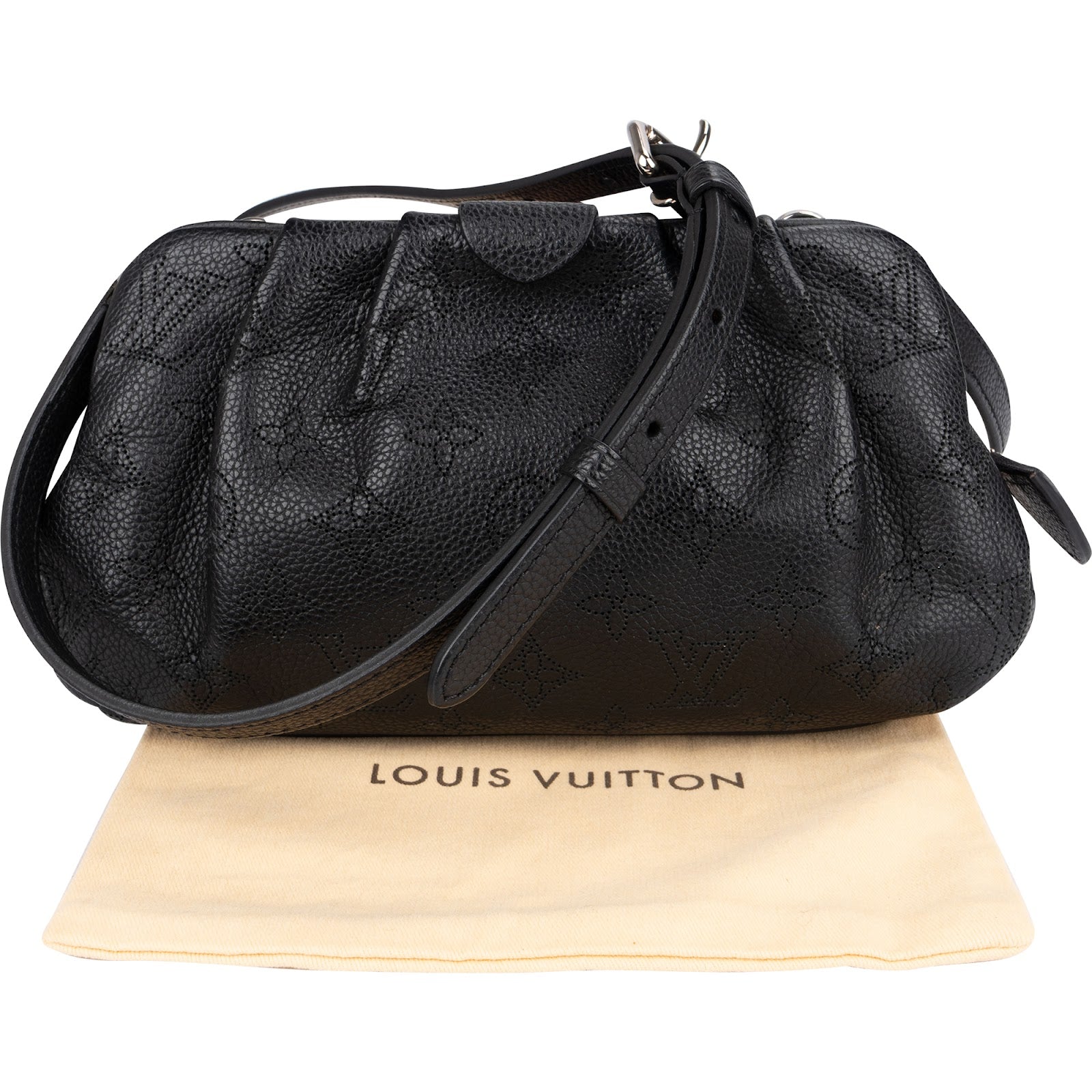 Louis Vuitton Leather Monogram Mahina Scale Pouch Crossbody Bag