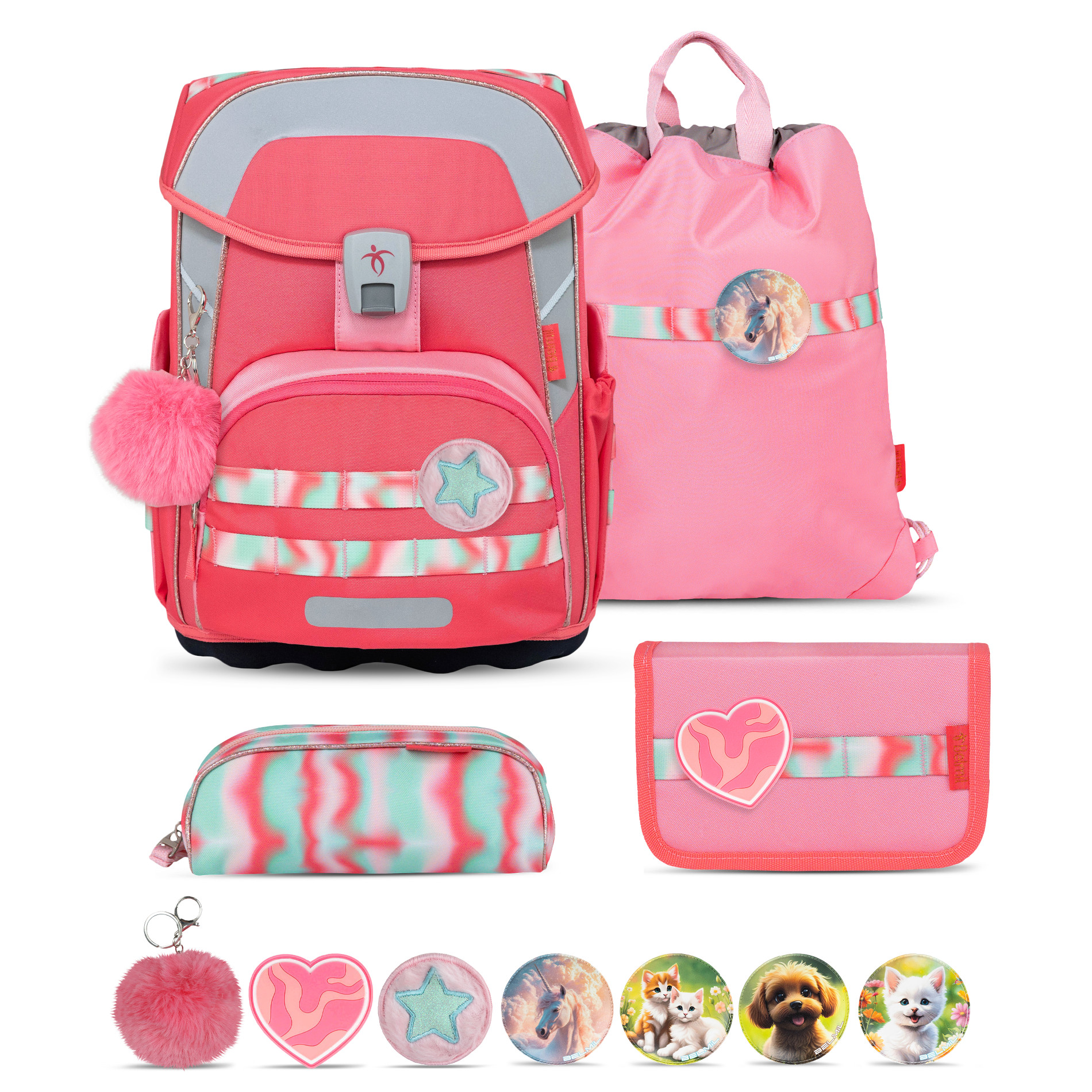 Belmil Maxi Plus Premium Schulranzen Set 5-teilig "Aurora"