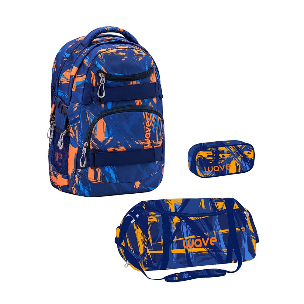 Infinity Rucksack Set 3-teilig - Orange Graffiti