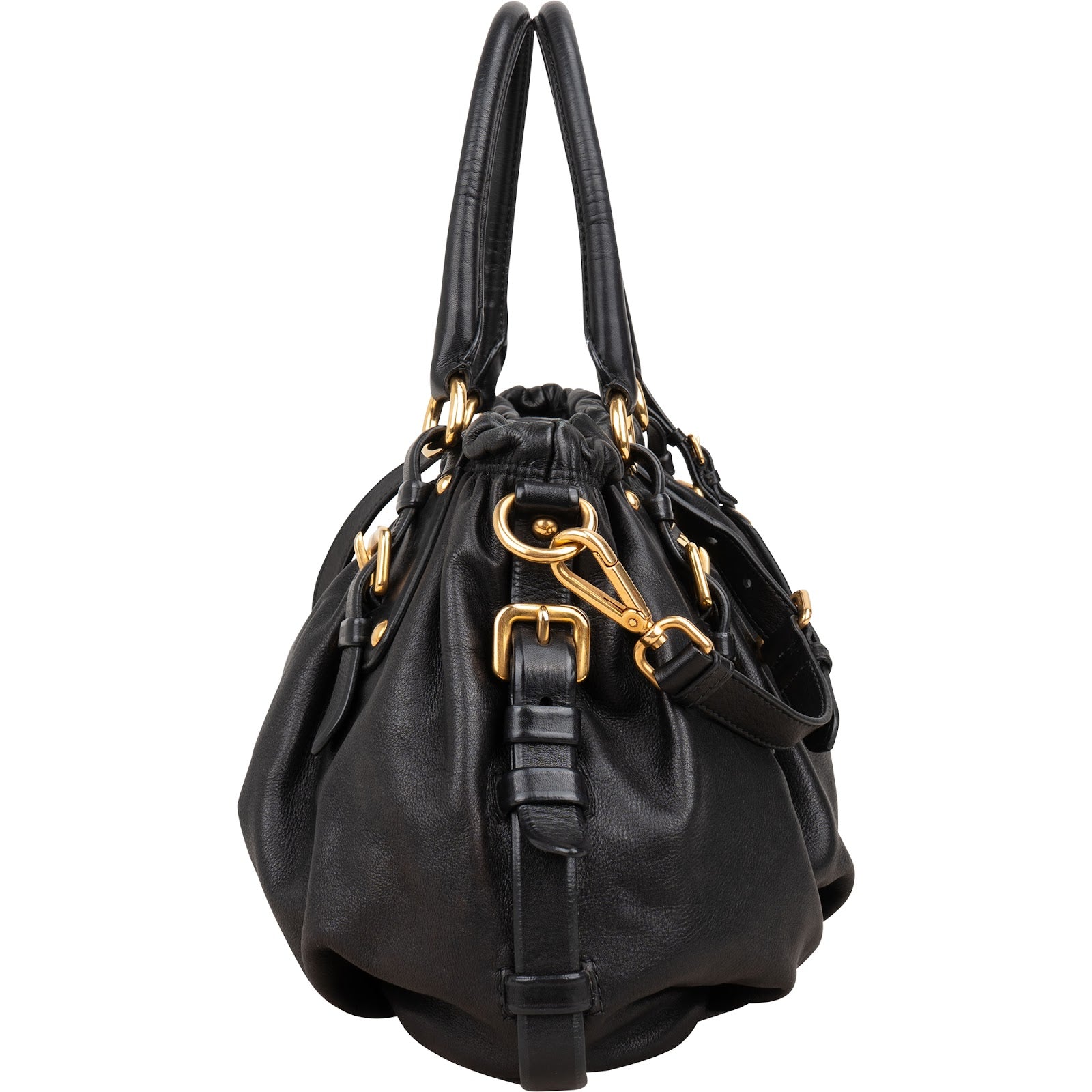 Prada Soft Calf Leather Gaufre Satchel Handbag