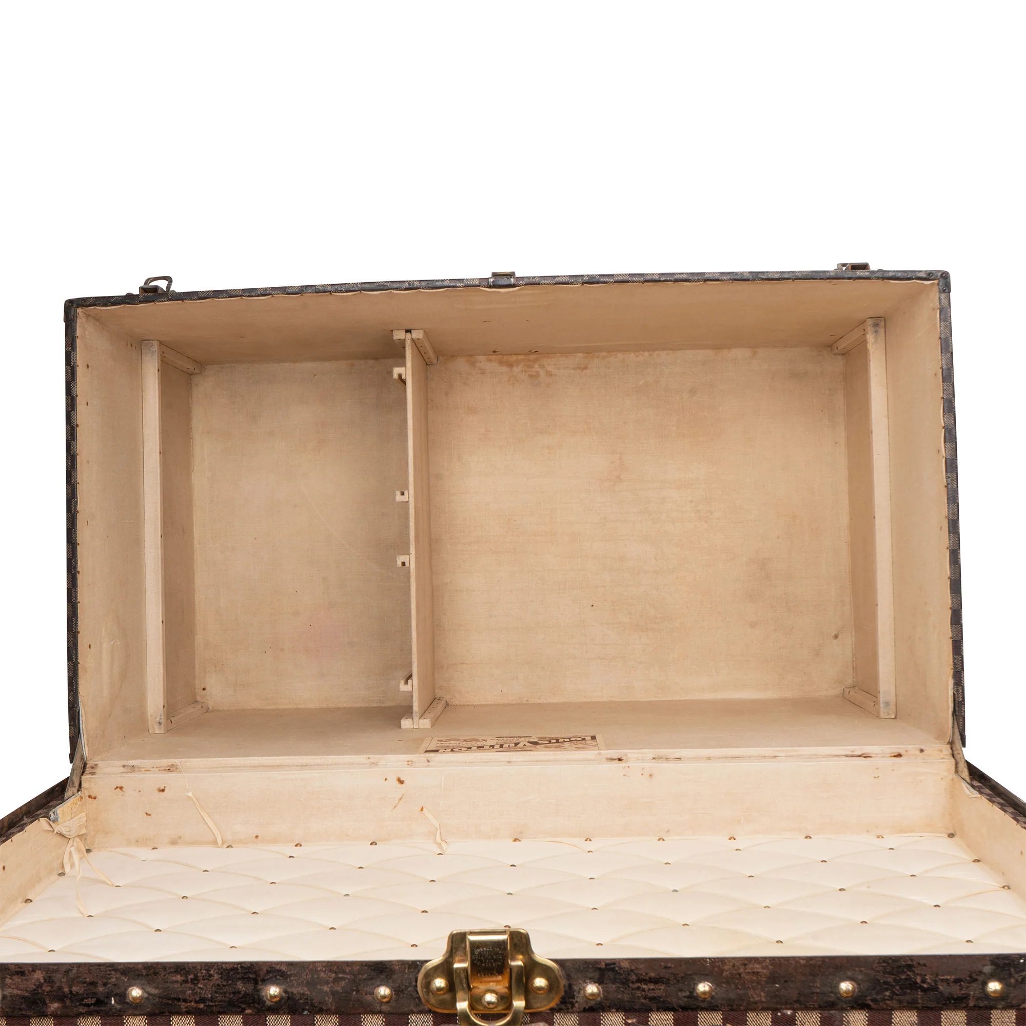 Louis Vuitton Damier Mark 2 c.1890s Courrier 100 Trunk Malle Koffer