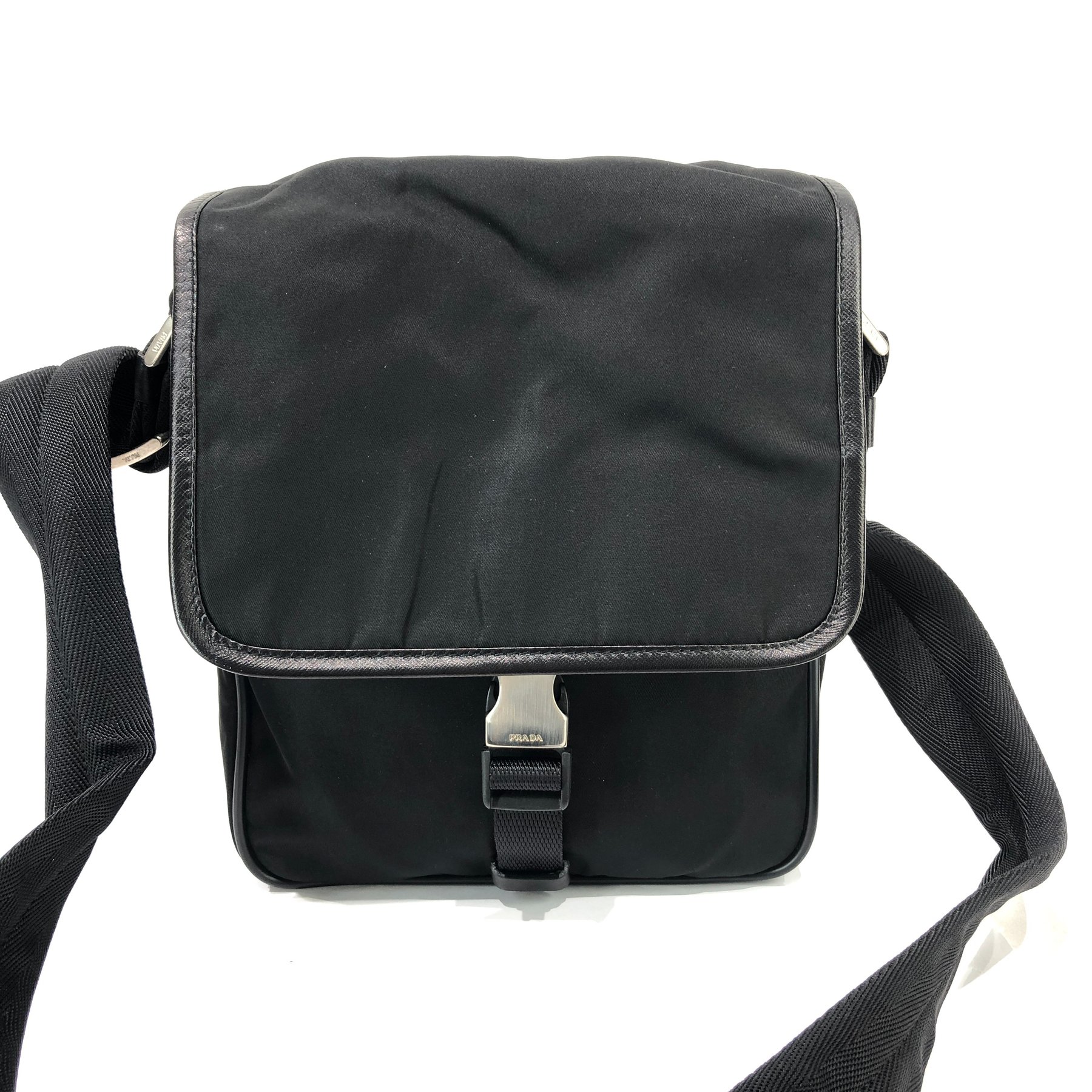 Prada - Triangular Plate Mini - Schultertasche