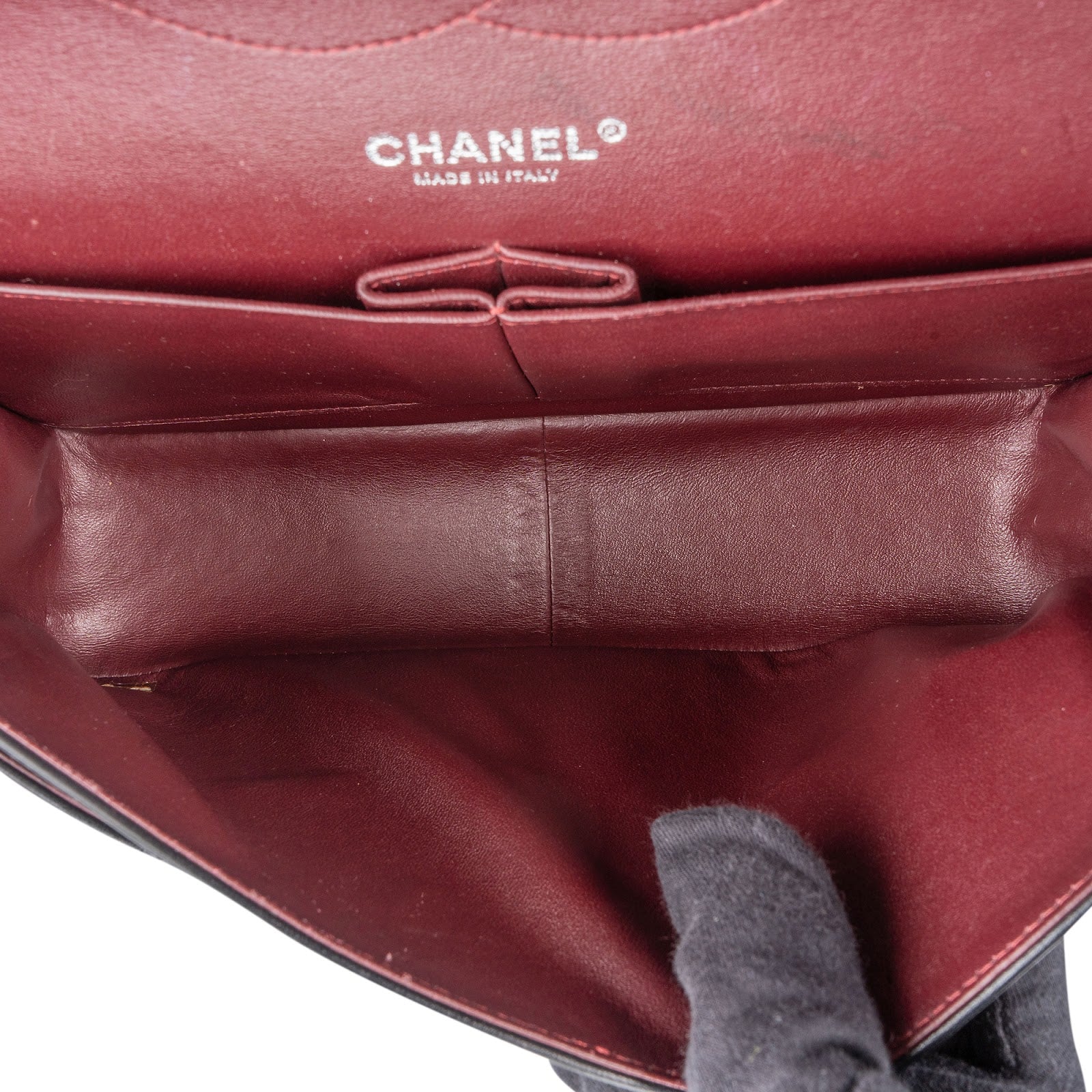 Chanel Quilted Lambskin Palladium Jumbo Double-Flap Crossbody Bag