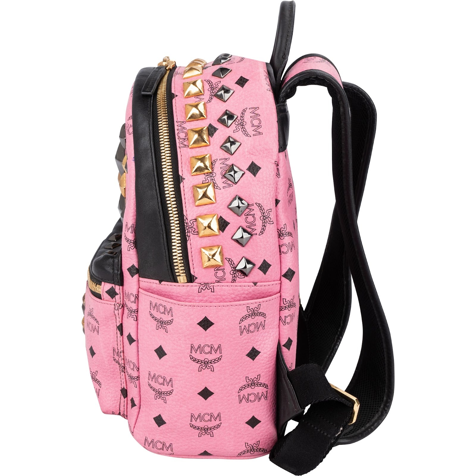 MCM Monogram Visetos Stark Mini Studded Backpack