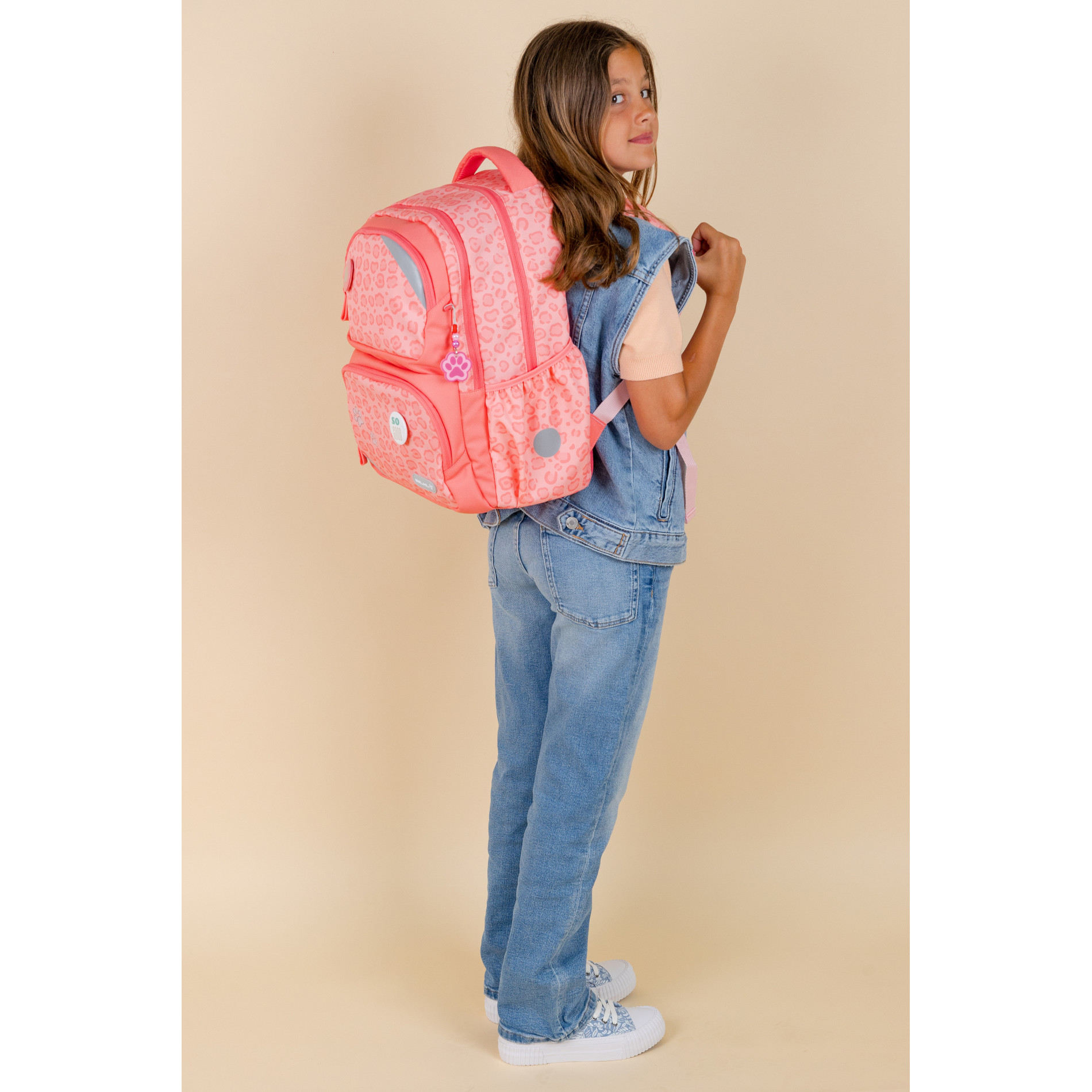 Maxi Pack Schulrucksack mit Brustgurt 2tlg. Set - "Caty"