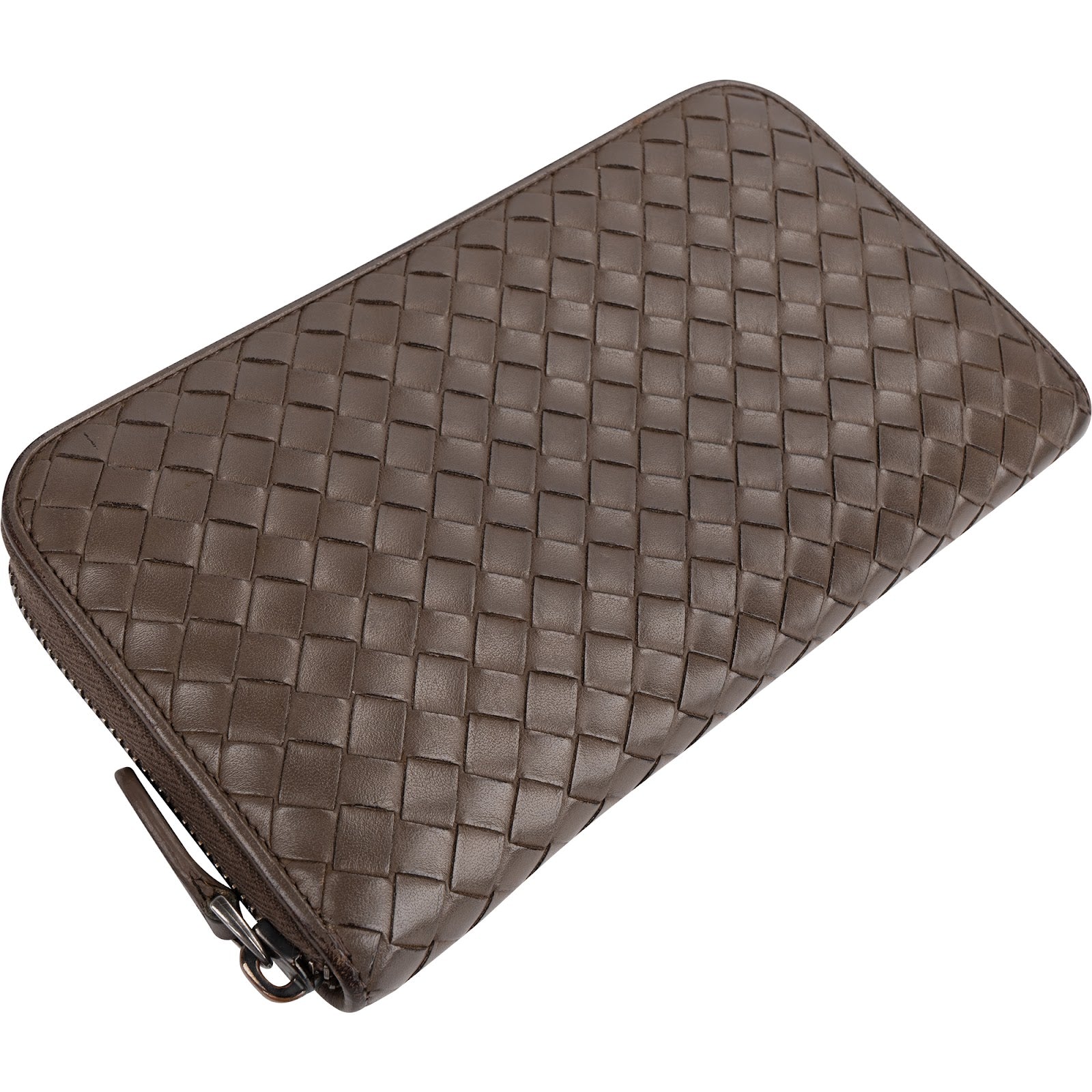 Bottega Veneta Intrecciato Leather Zip Around Wallet