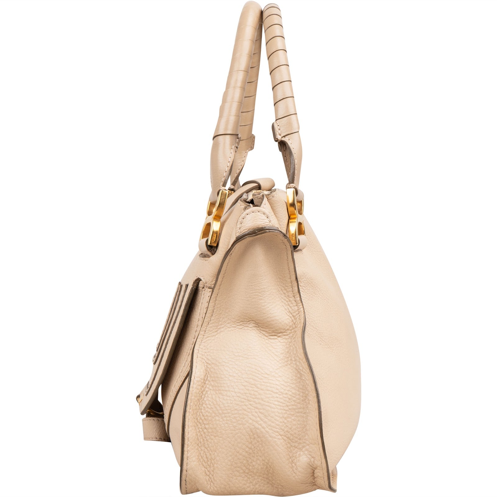 Chloé Grained Leather Marcie Satchel Handbag