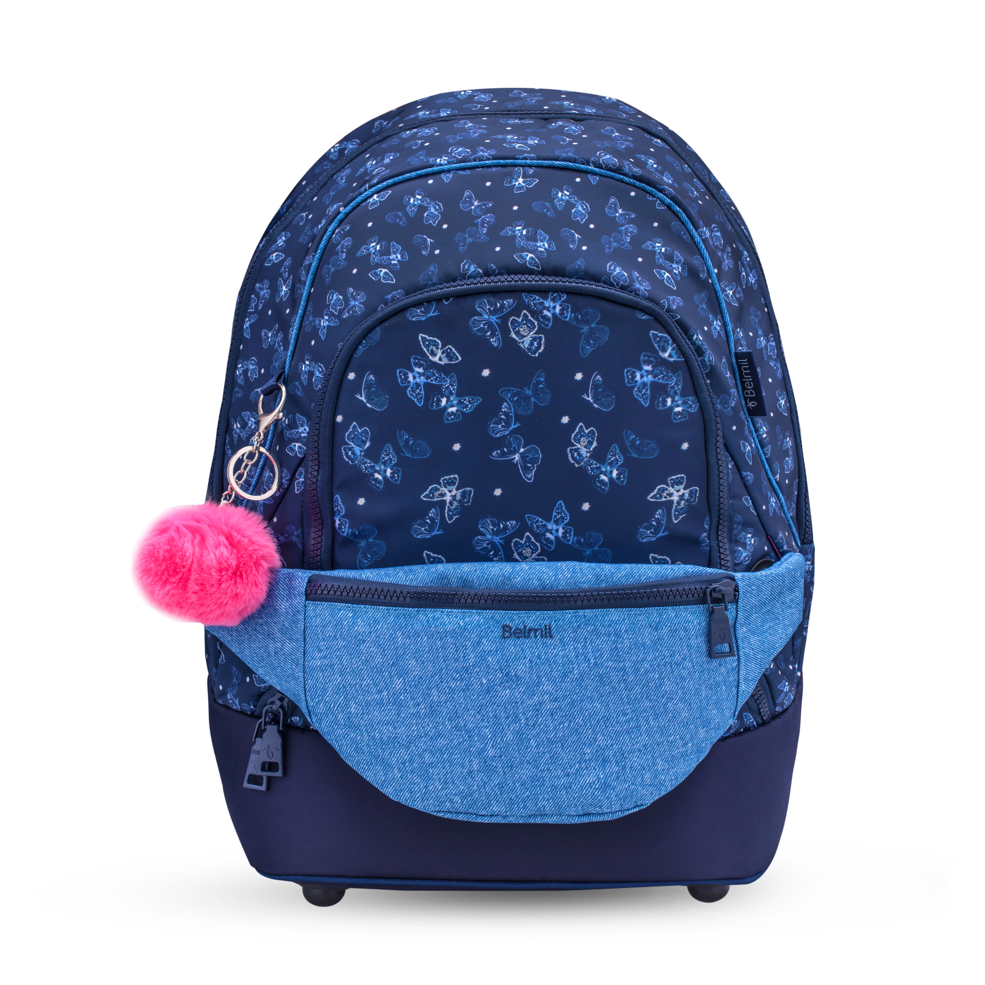2-IN-1 Schultasche & Gürteltasche 2-teilig - Sapphire