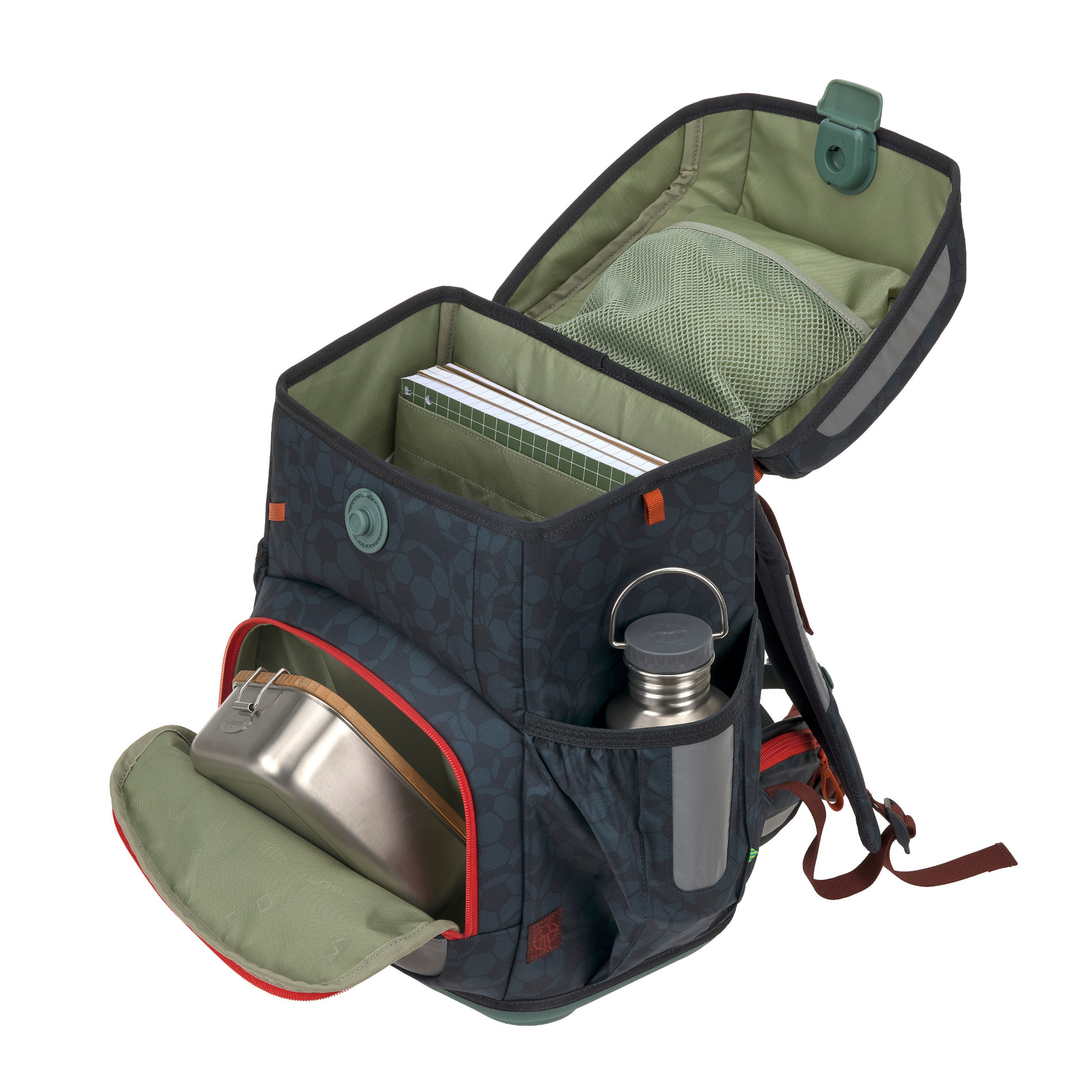 School Set Light Unique Schulranzenset 5tlg. - Football deep blue