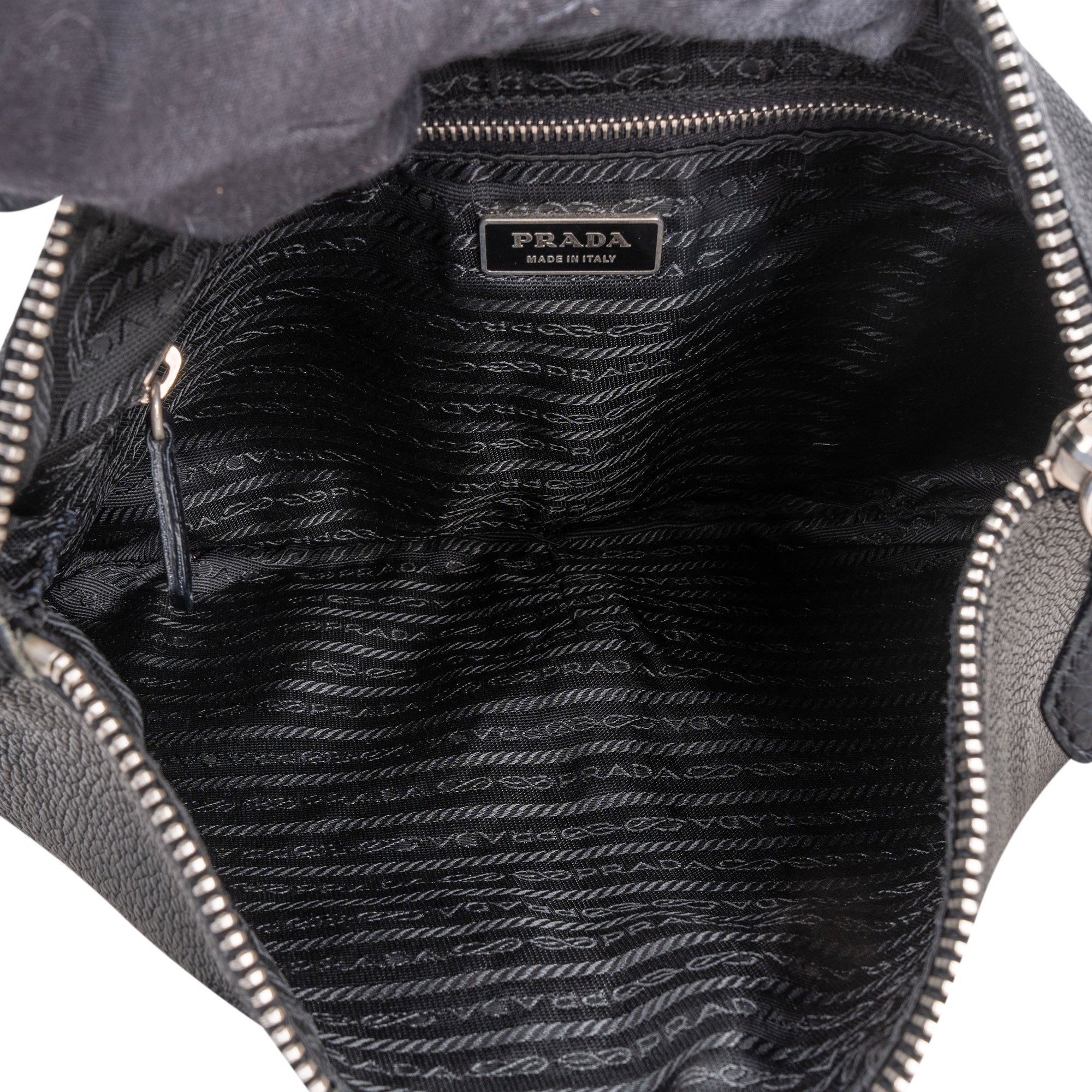 Prada Black Leather Triangle Handbag