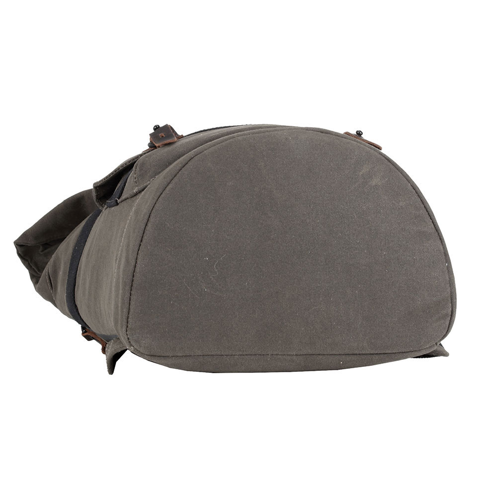 Heritage Waxed Canvas Fold Top Backpack - Olive