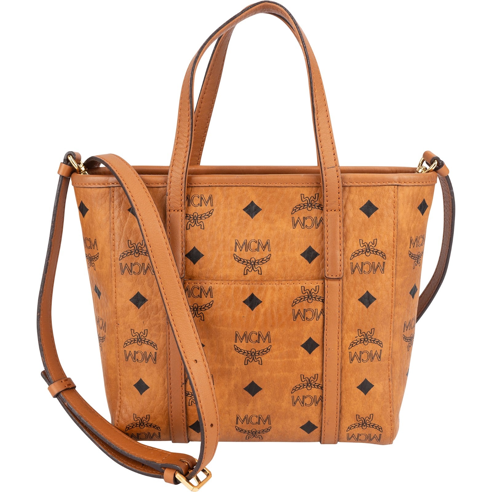 MCM Monogram Visetos Aren Mini Shopper