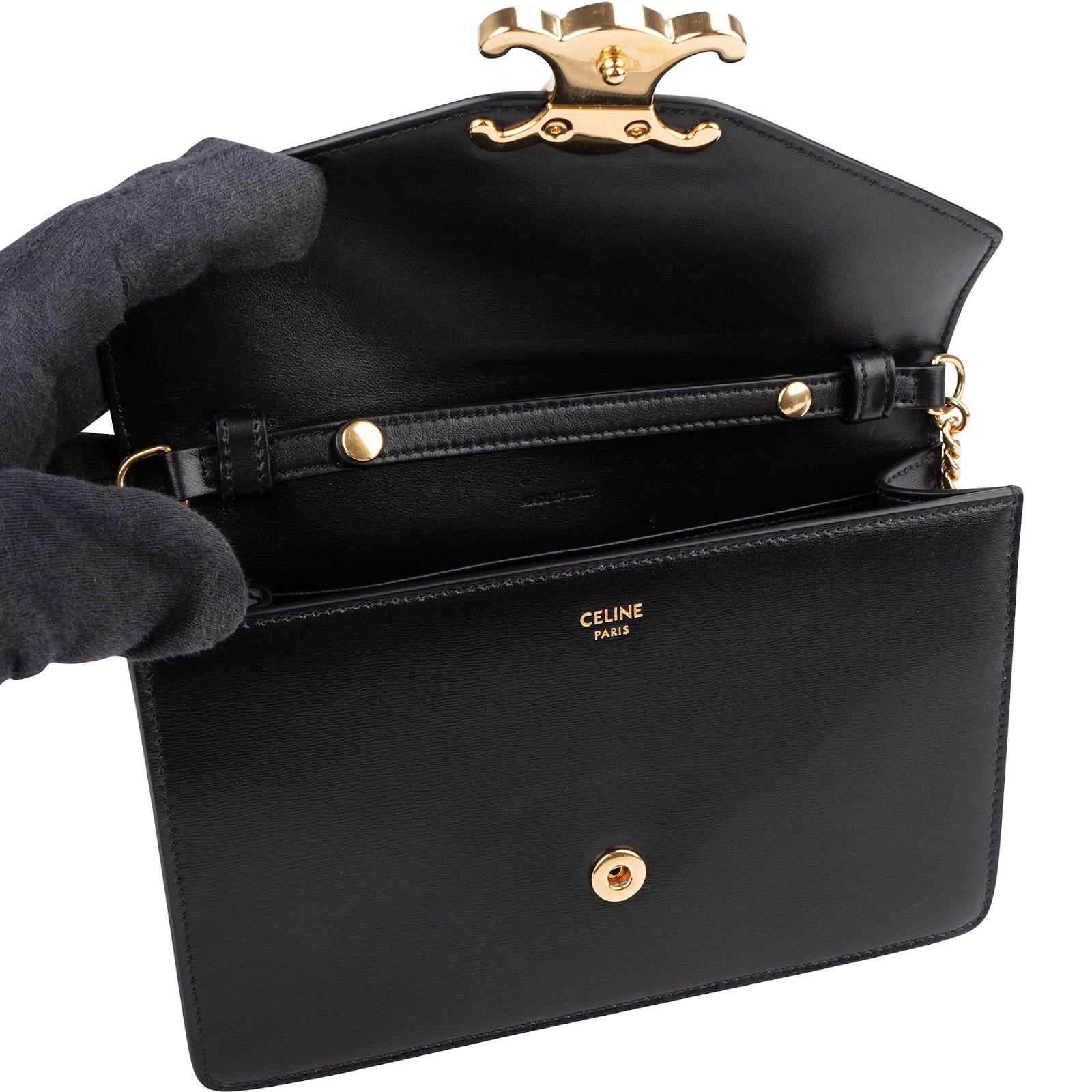Celine - Triomphe-portemonnee met ketting, schoudertas