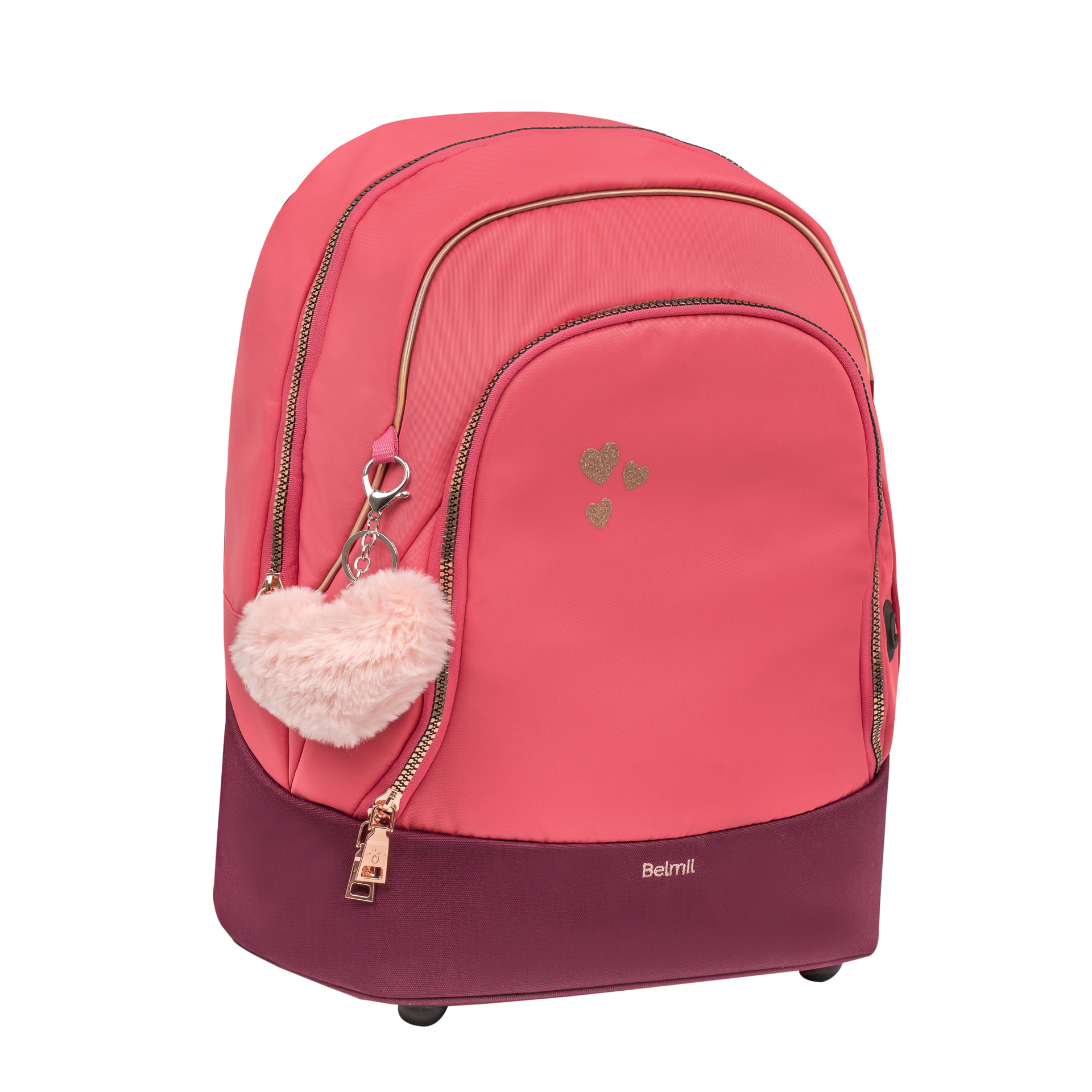 2-IN-1 Schultasche & Gürteltasche 2-teilig - Coral