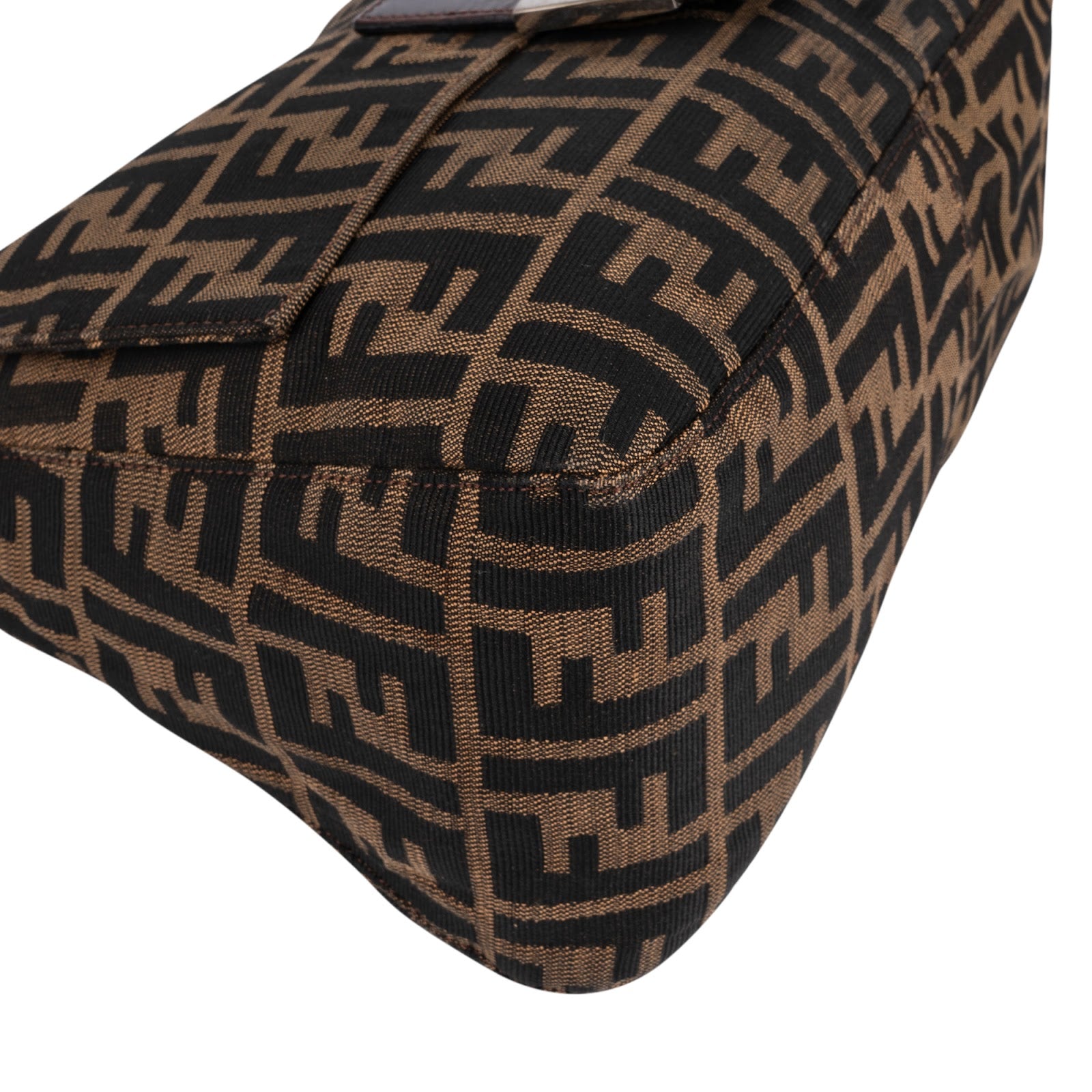 Fendi Monogram Zucca Canvas Mamma Baguette Shoulder Bag