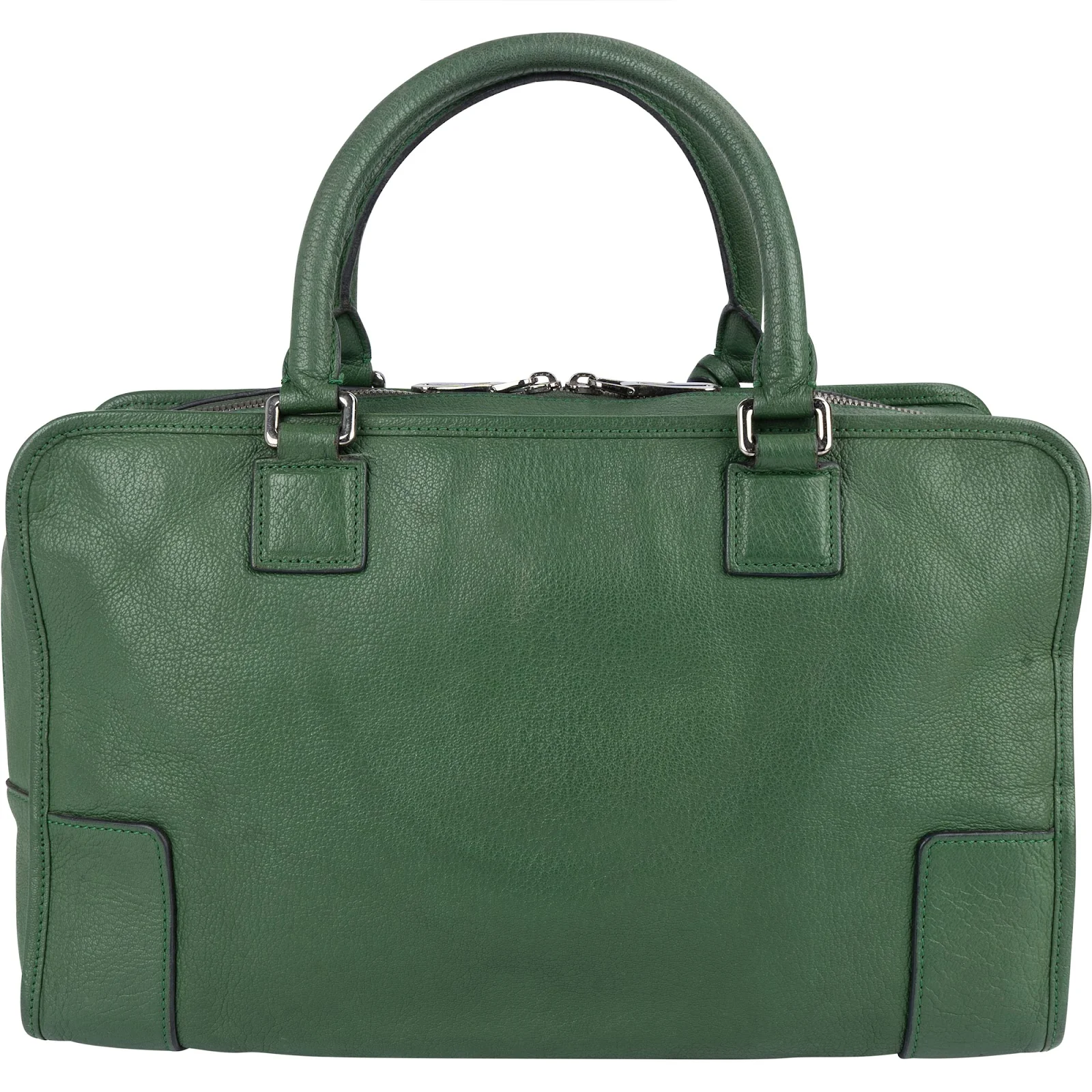 Loewe Green Grained Leather Amazona 35 Handbag