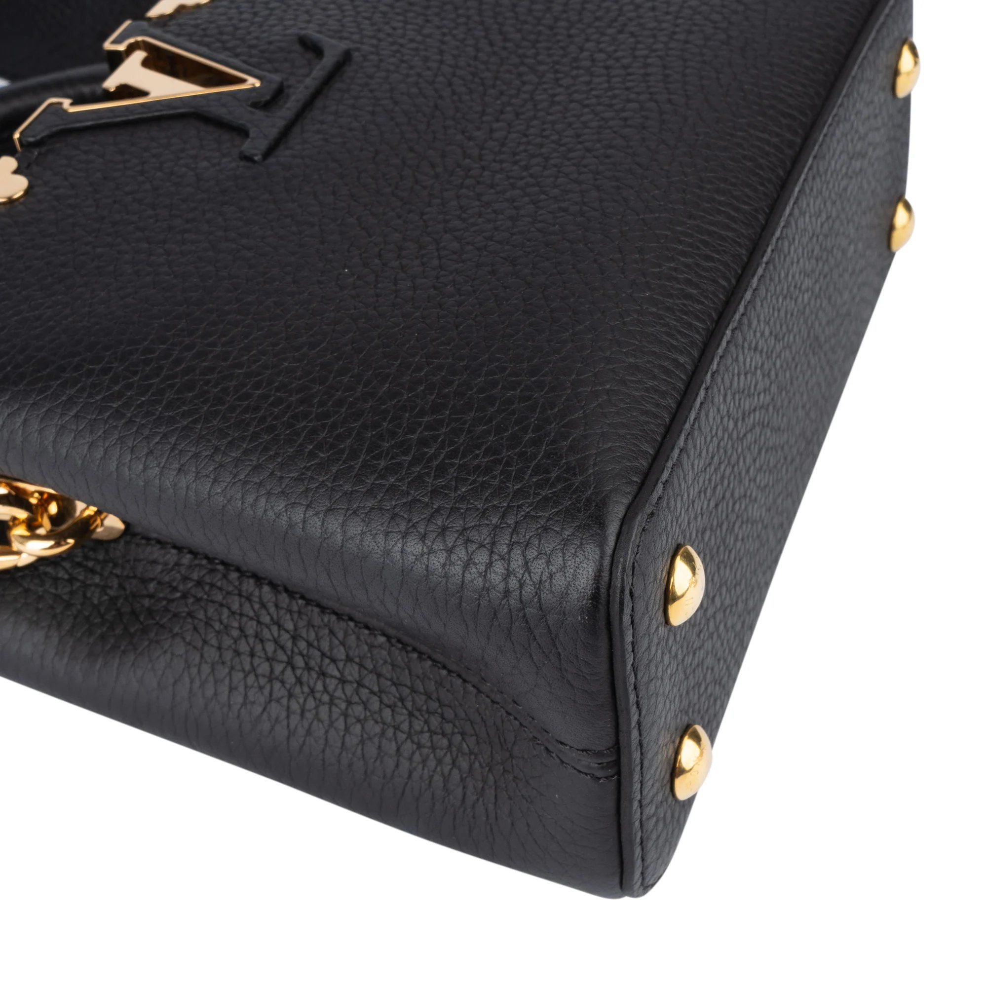 Louis Vuitton Taurillon Leather Flower Mini Capucines BB Handbag