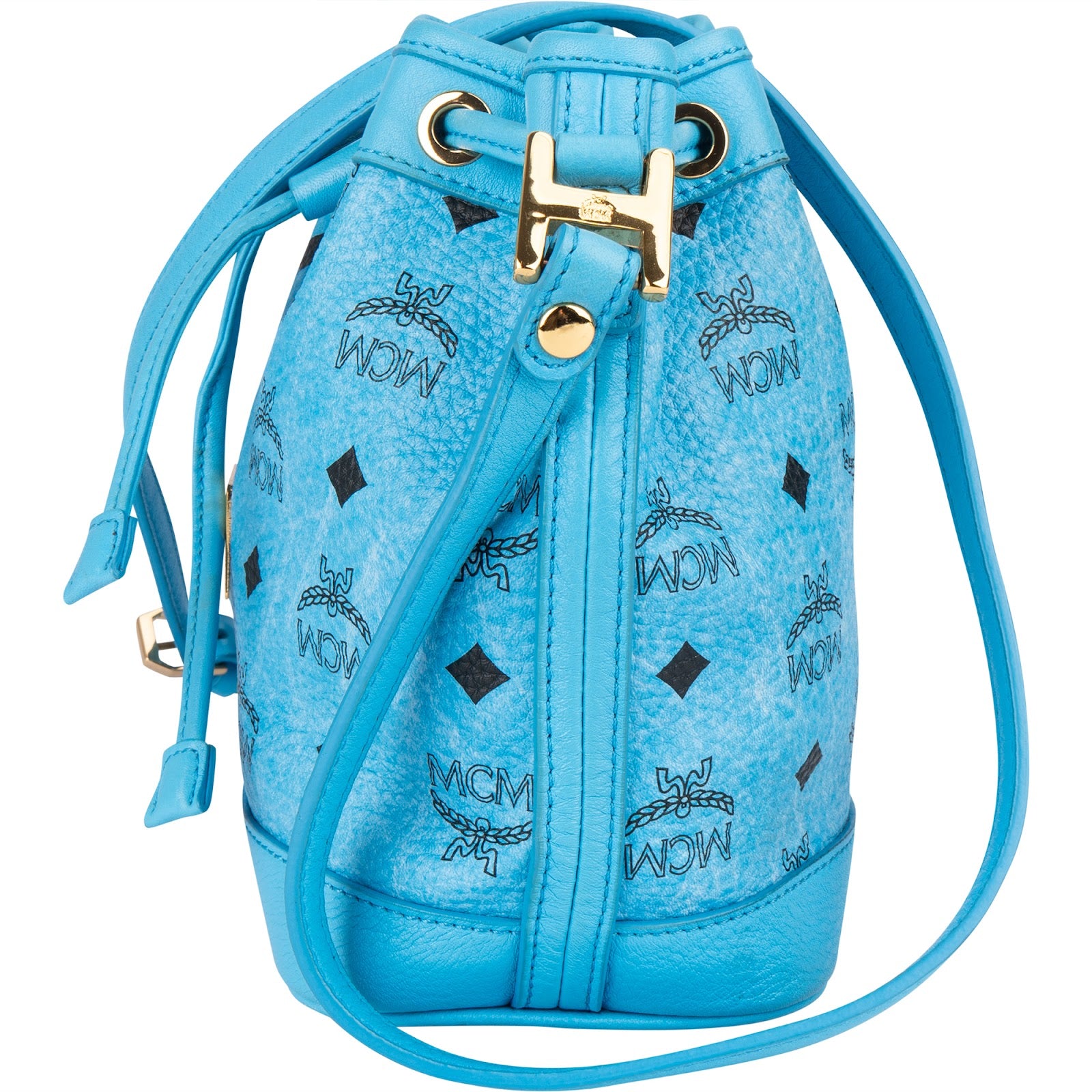 Sac à bandoulière MCM Monogram Visetos Mini à cordon de serrage