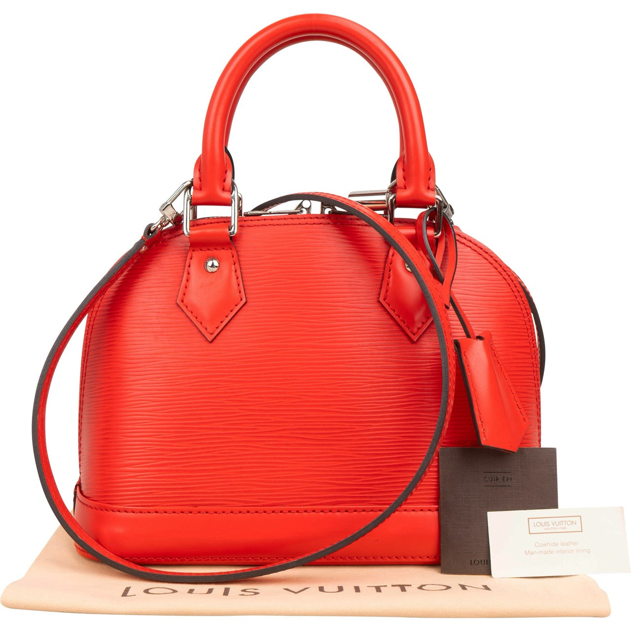 Louis Vuitton Red Epi Leather Alma BB Crossbody Bag