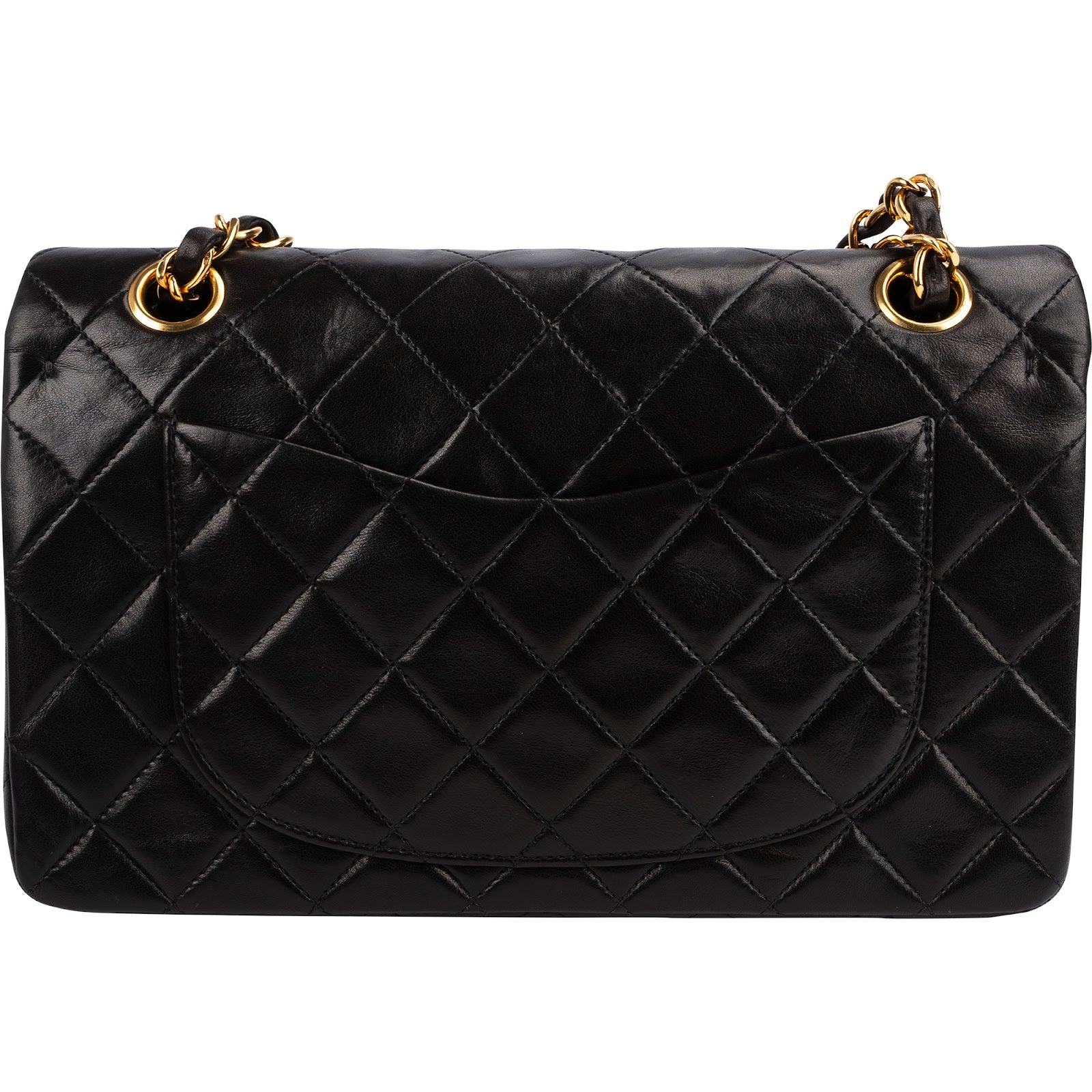 Chanel Quilted Lambskin 24K Gold Small Double Flap Shoulder Bag