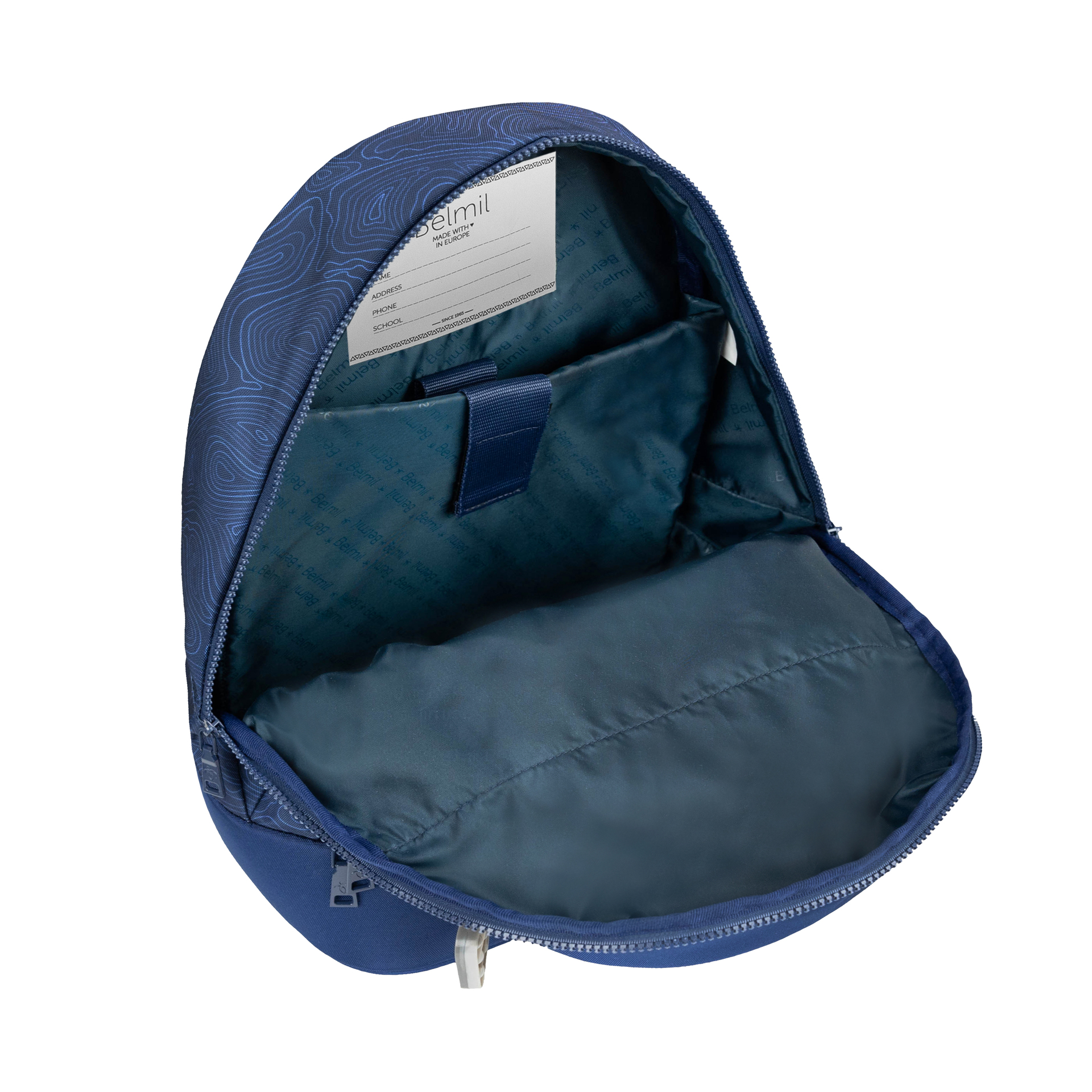 2-IN-1 Schultasche & Gürteltasche 2-teilig - Topographic