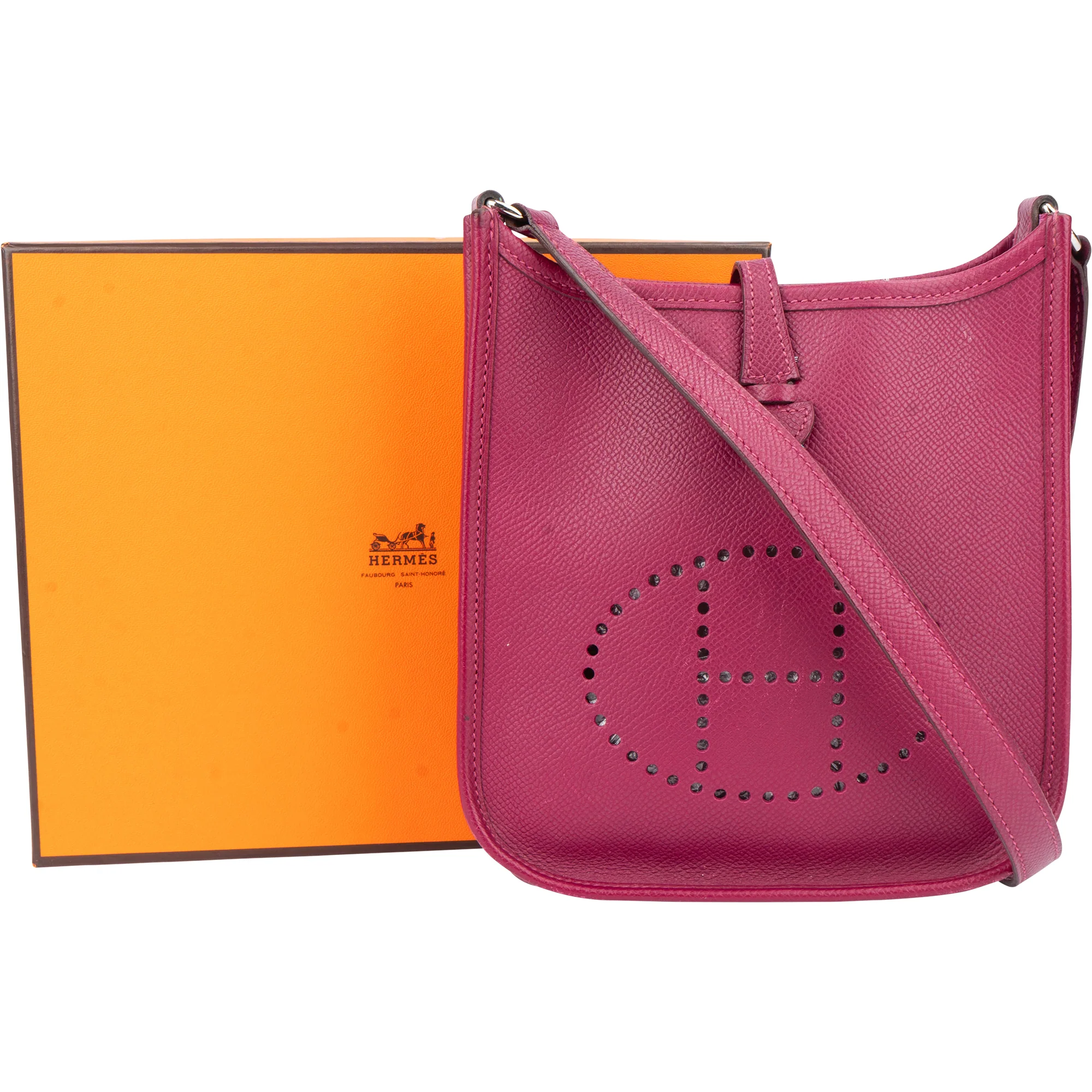 Hermès Pink Epsom Leather Evelyne 16 Crossbody Bag