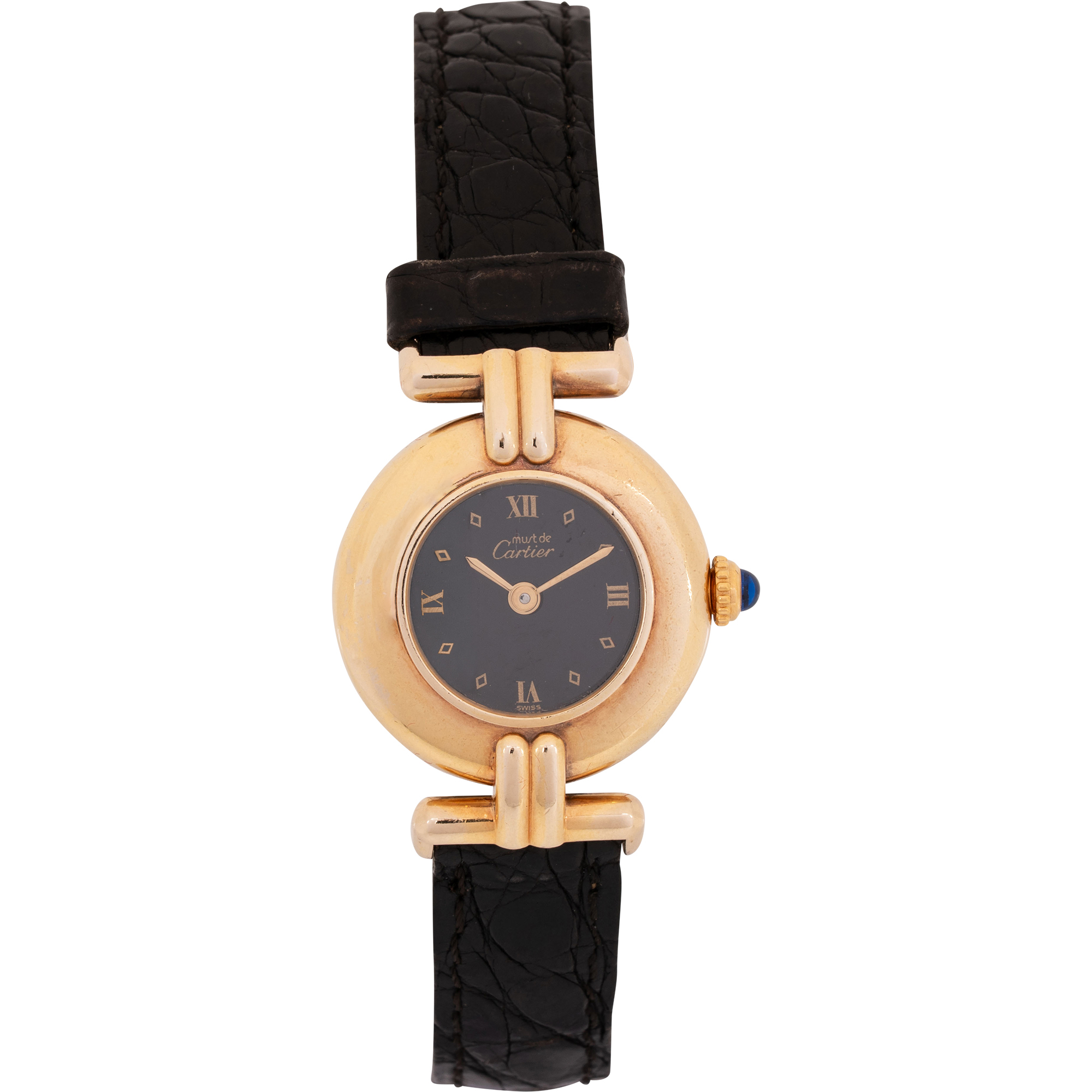 Cartier Gold Tone Vermeil Colisee Damenuhr