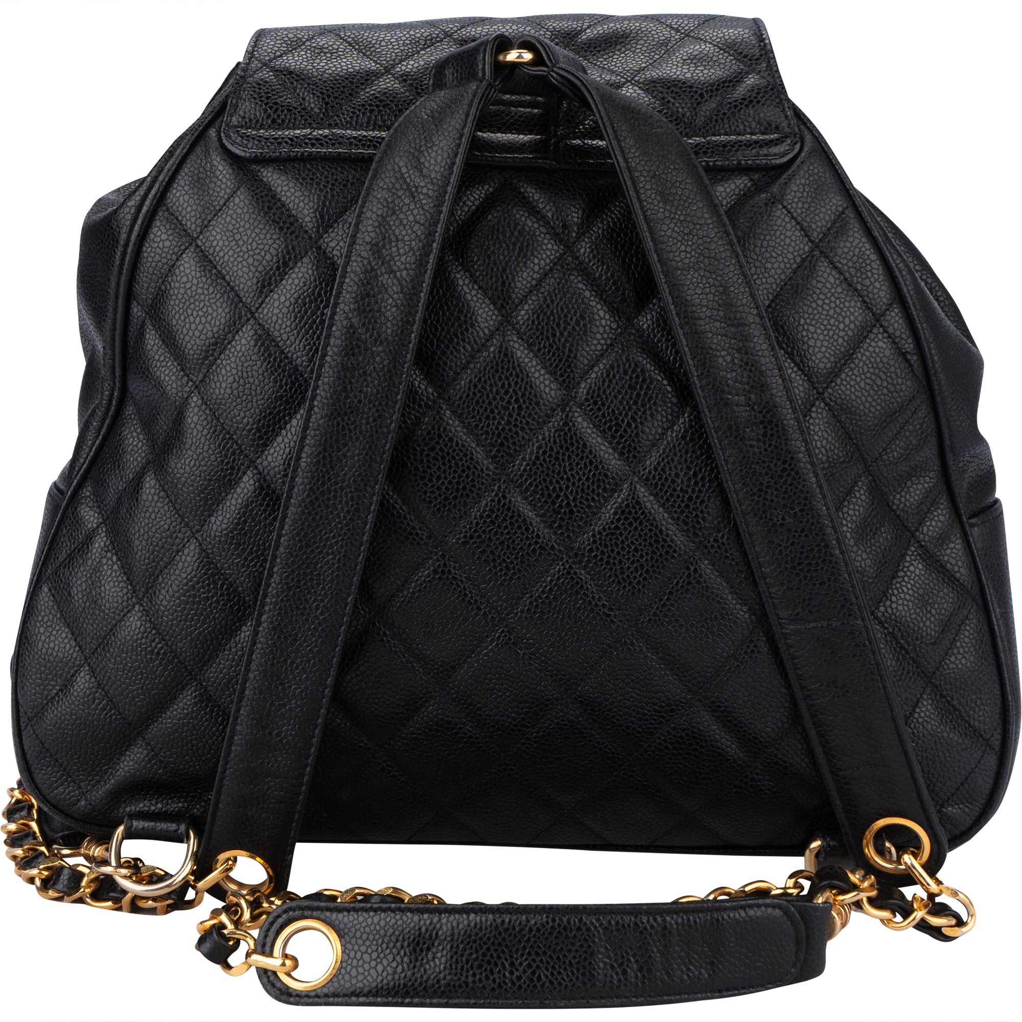 Chanel - Quilted Caviar Leather Chain Backpack