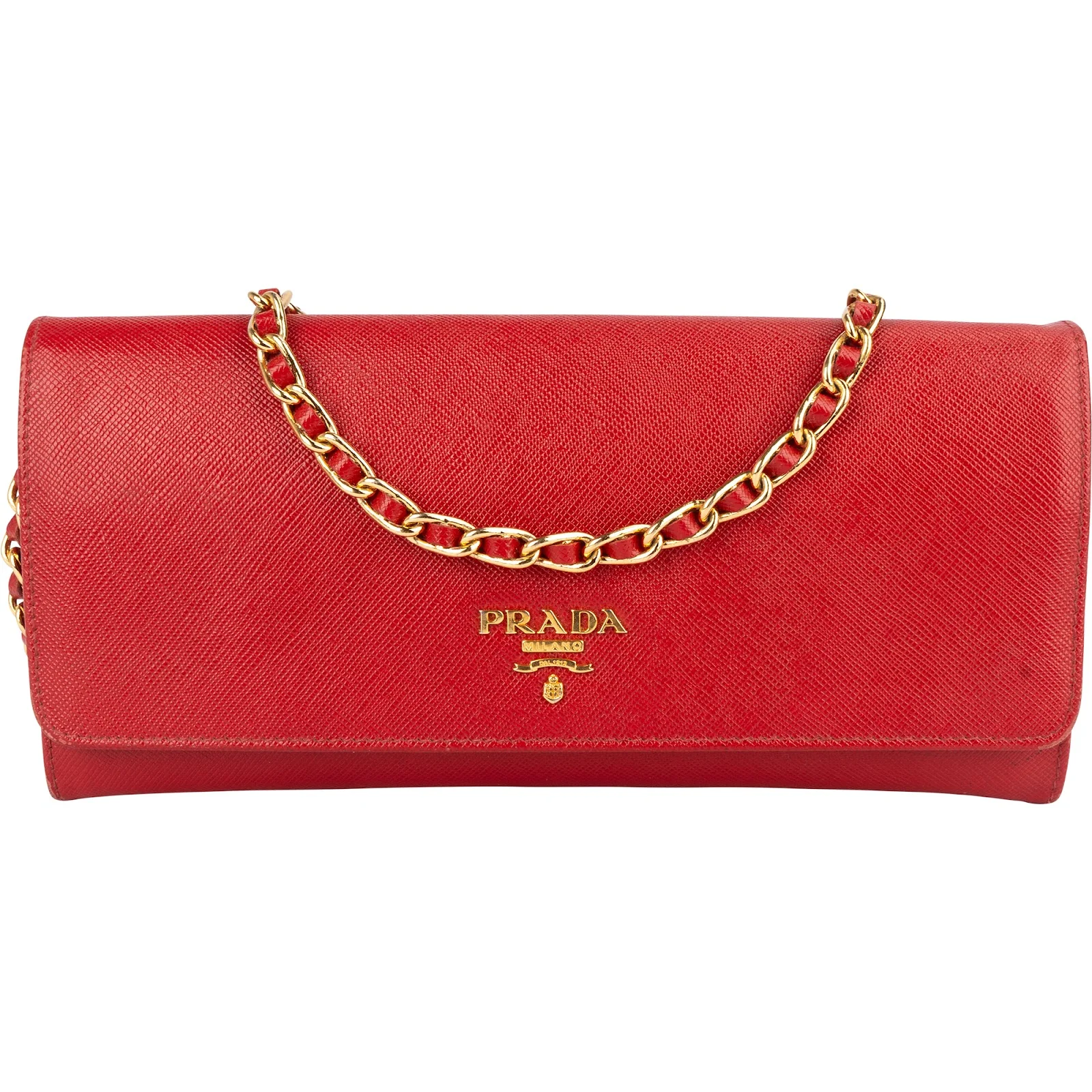 Prada Saffiano Leather Wallet On Chain Crossbody Bag