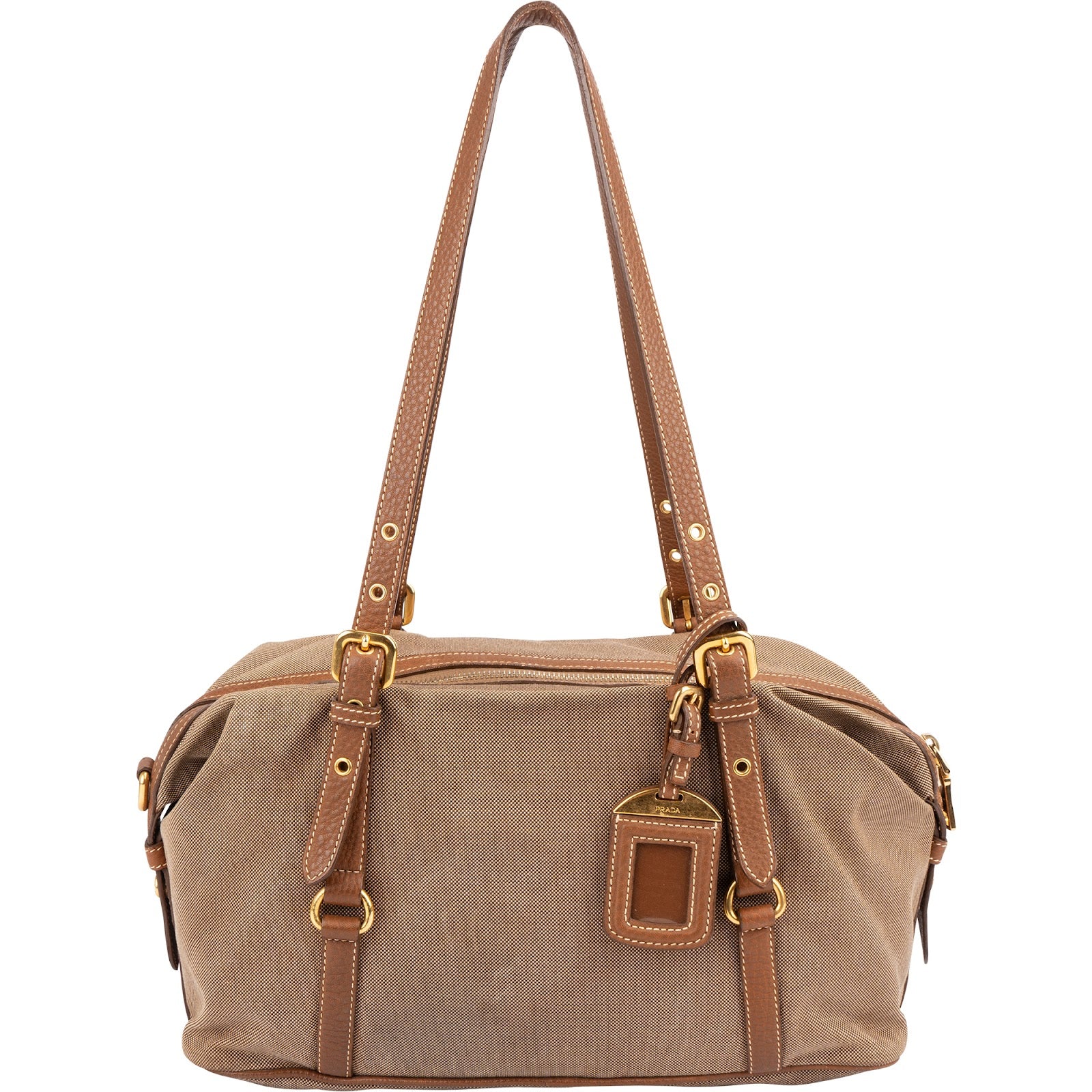 Prada – Emblem Jacquard Bauletto Schultertasche
