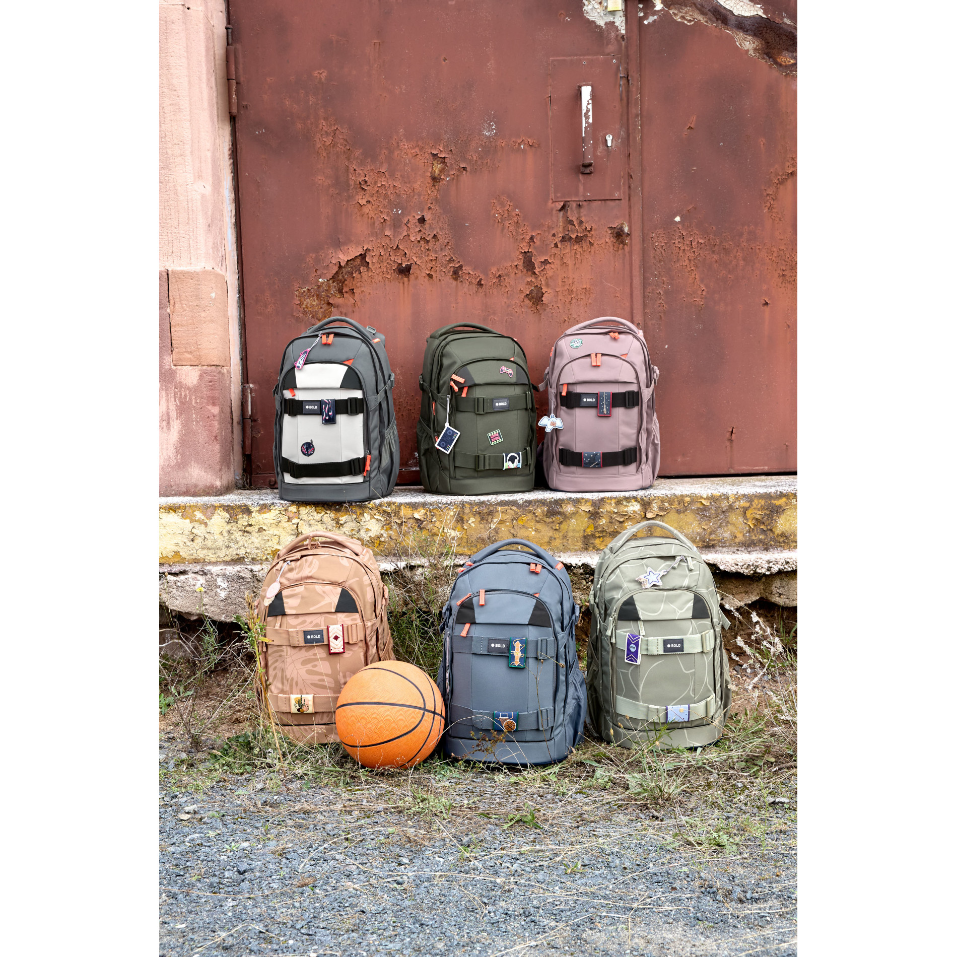 School Backpack Origin Bold - Anthracite/Grey
