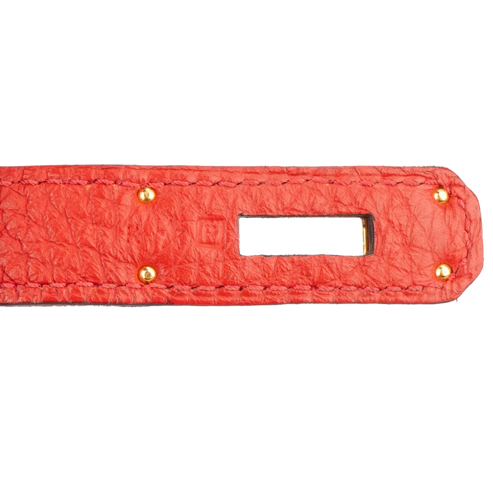 Hermès Rouge Fjord Leather Birkin 35 Handbag