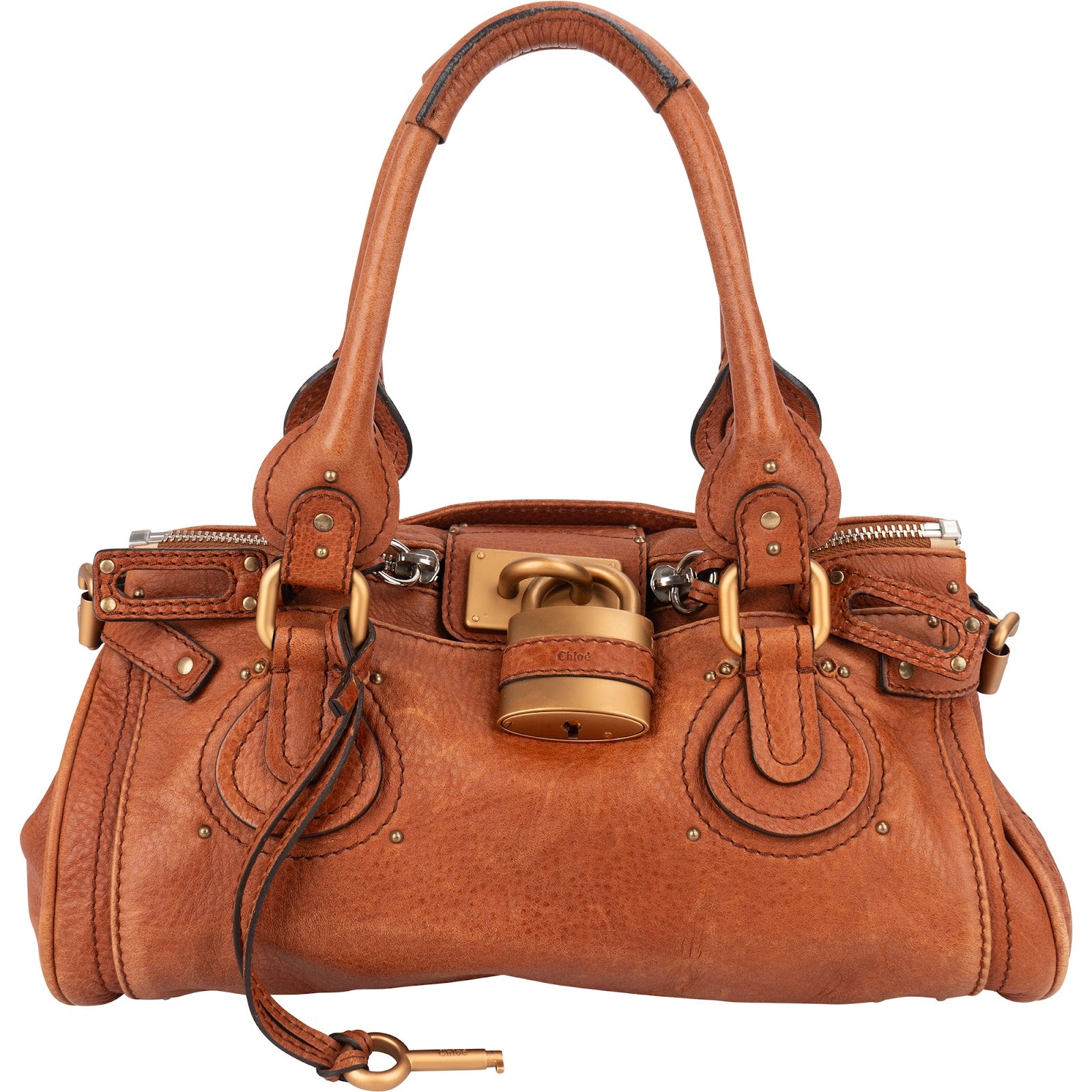 Chloé Pebbled Leather Paddington Handbag