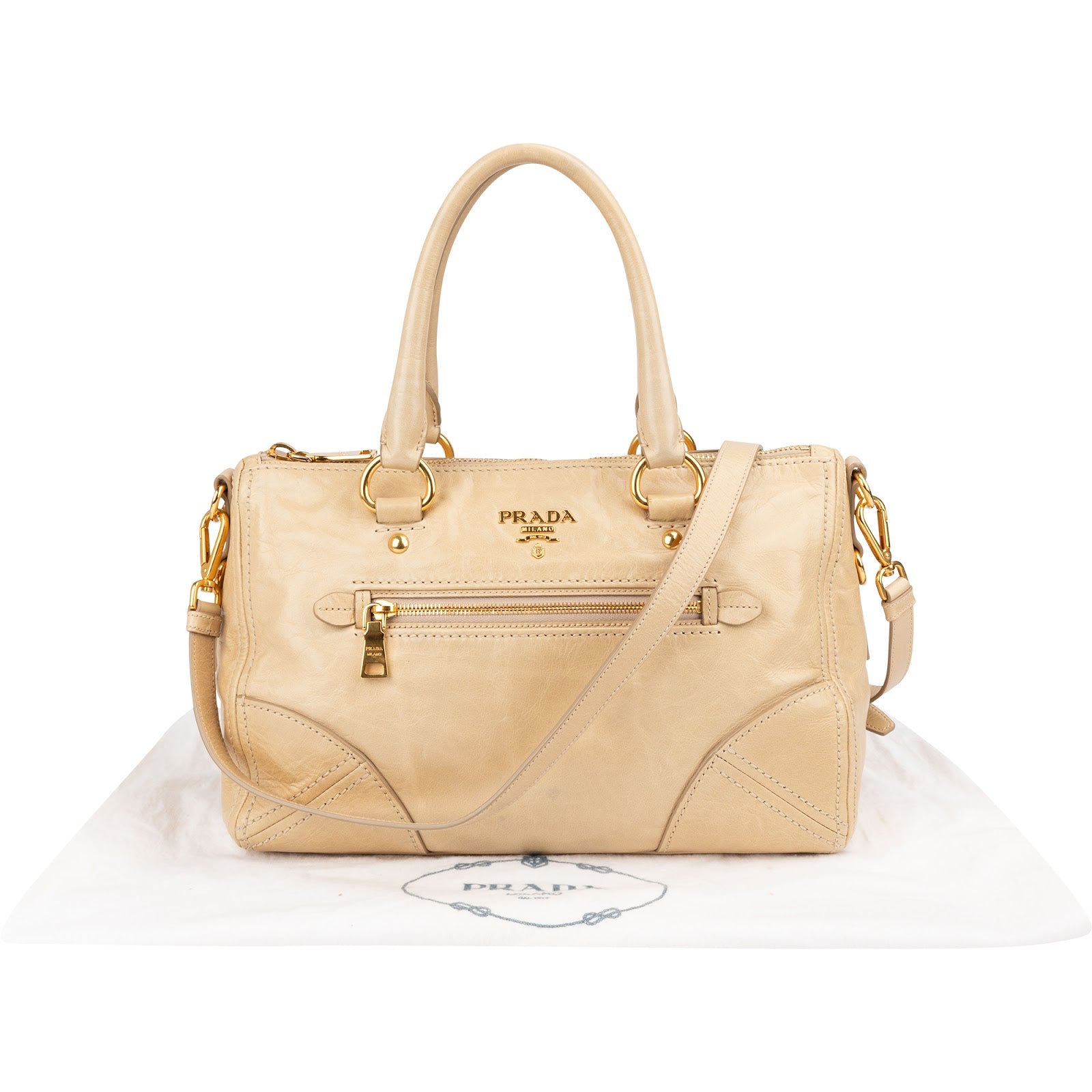 Prada – Vitello Shine Bauletto Handtasche