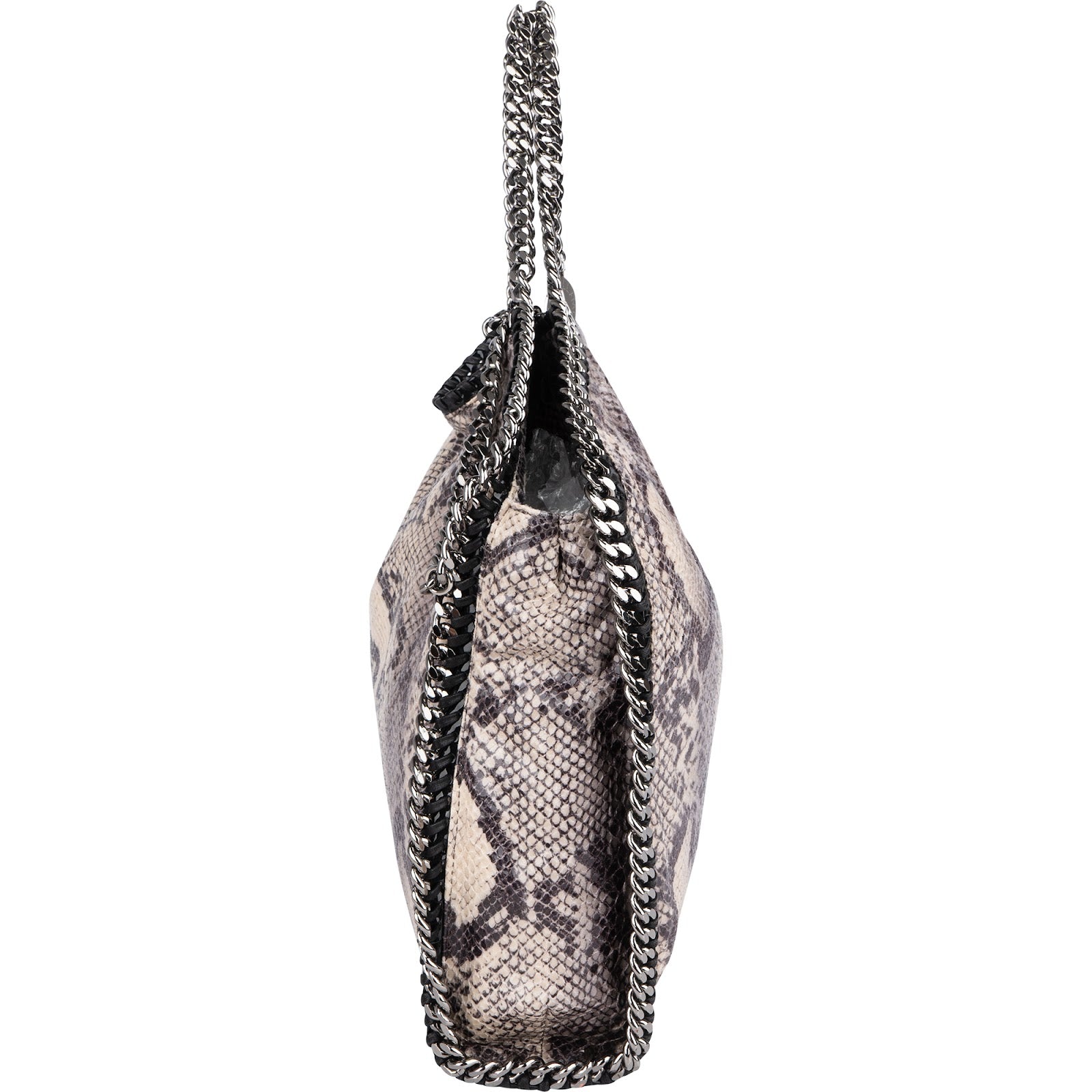 Stella McCartney Python Print Falabella Fold Over Tote Shoulder Bag