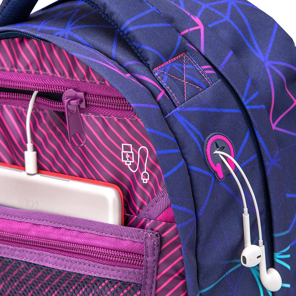 Infinity Rucksack Set 3-teilig - Stripes Purple