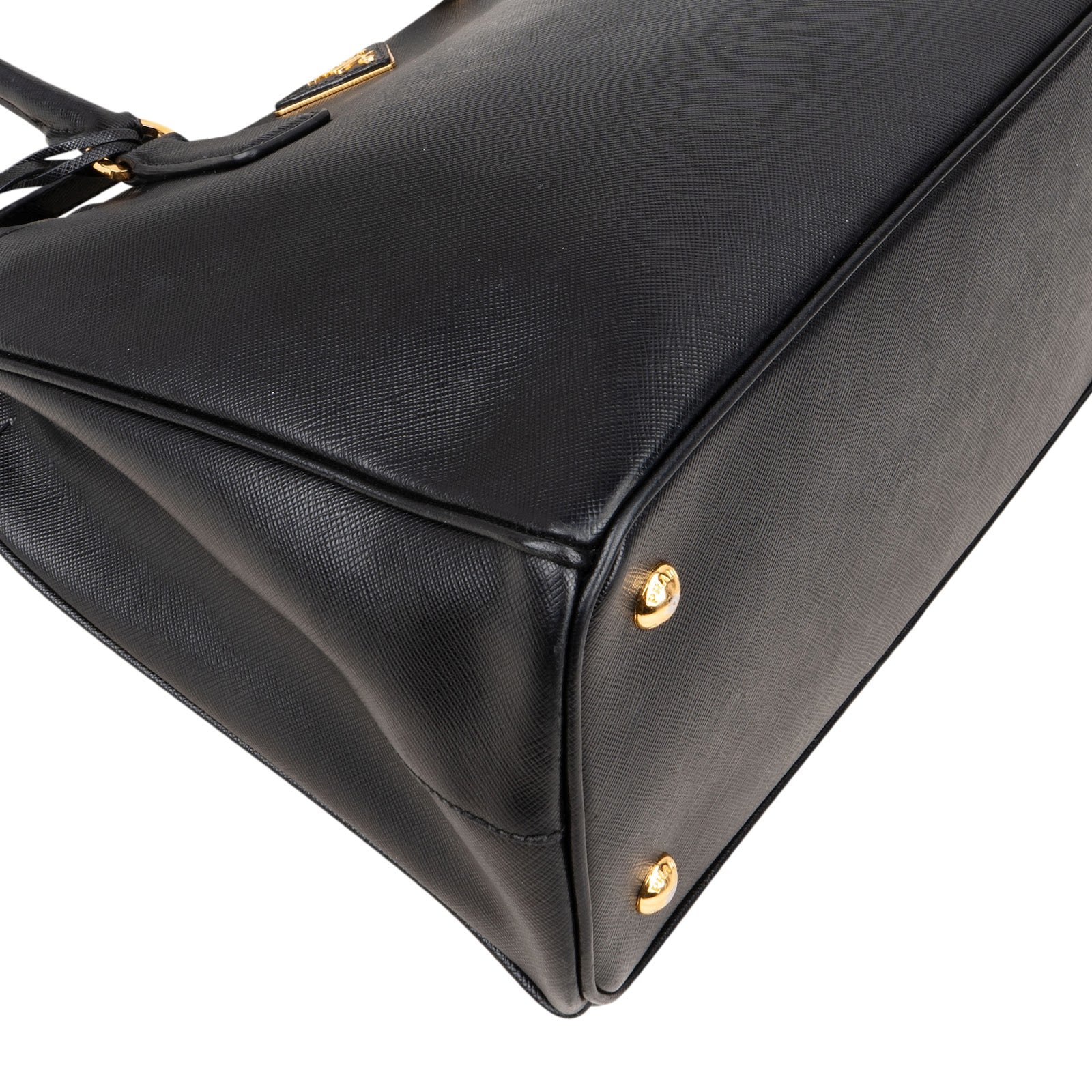 Prada Black Saffiano Leather Galleria Handbag
