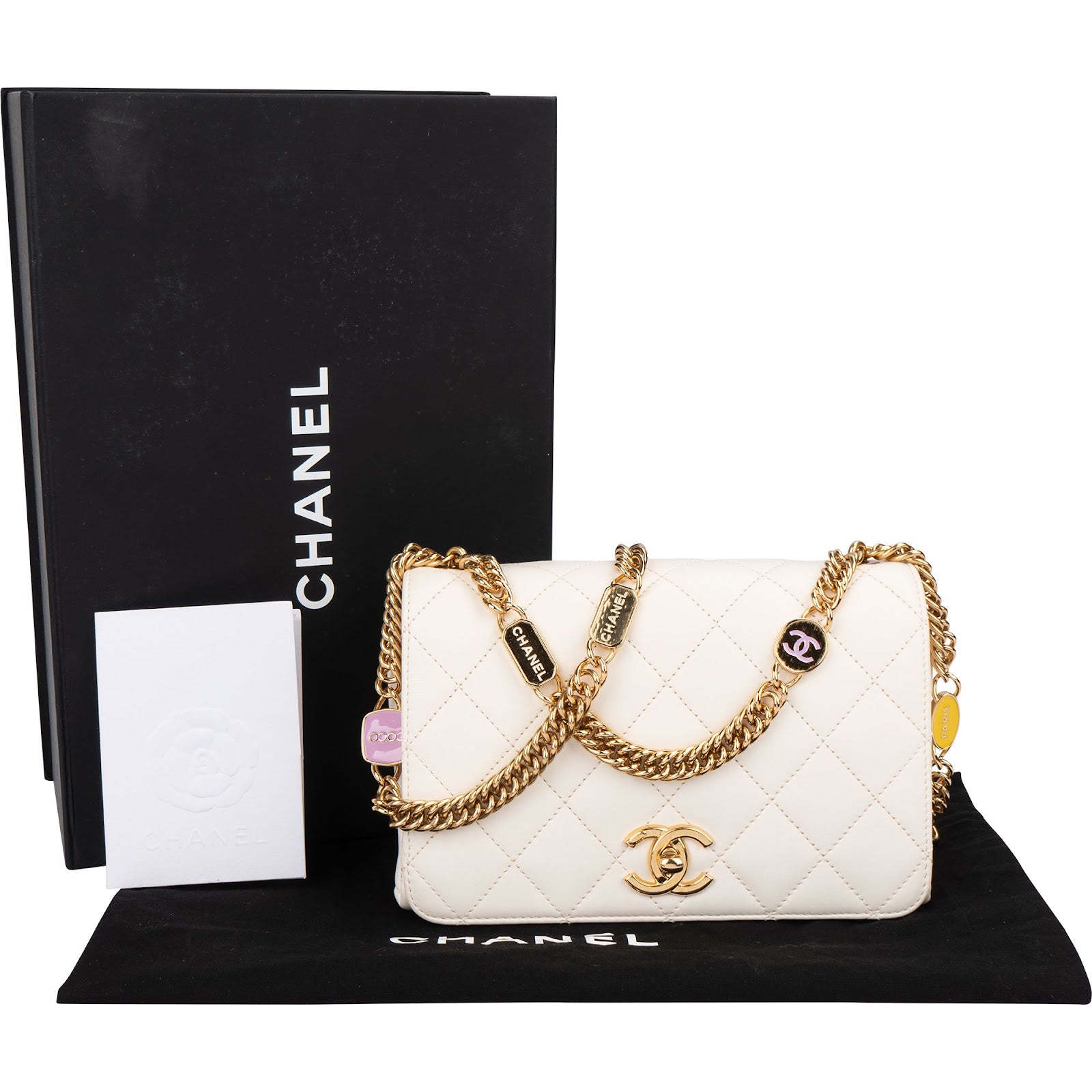 Chanel – Crossbodytas met enkele flap van gewatteerd lamsleer