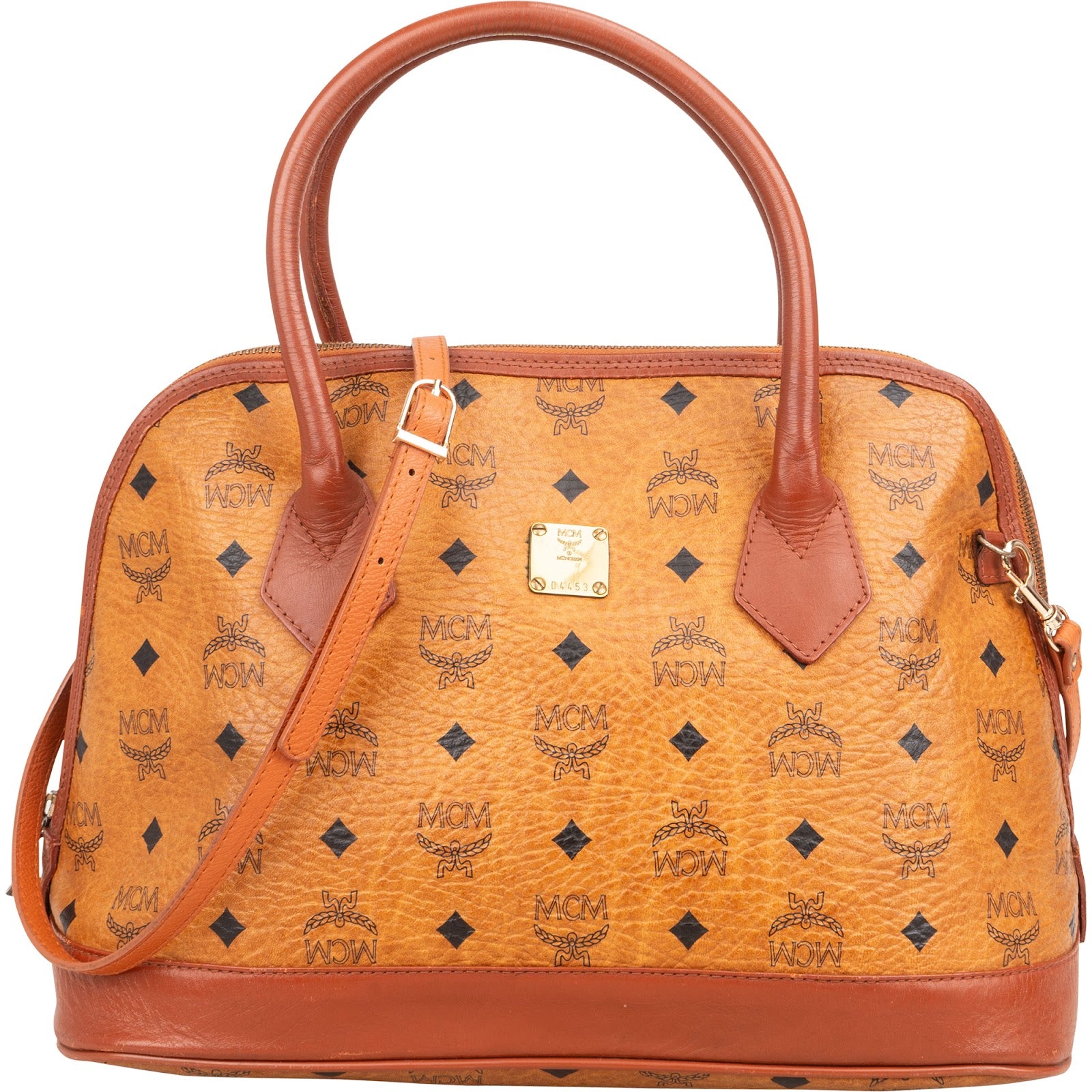 MCM Monogram Visetos Boston Handbag