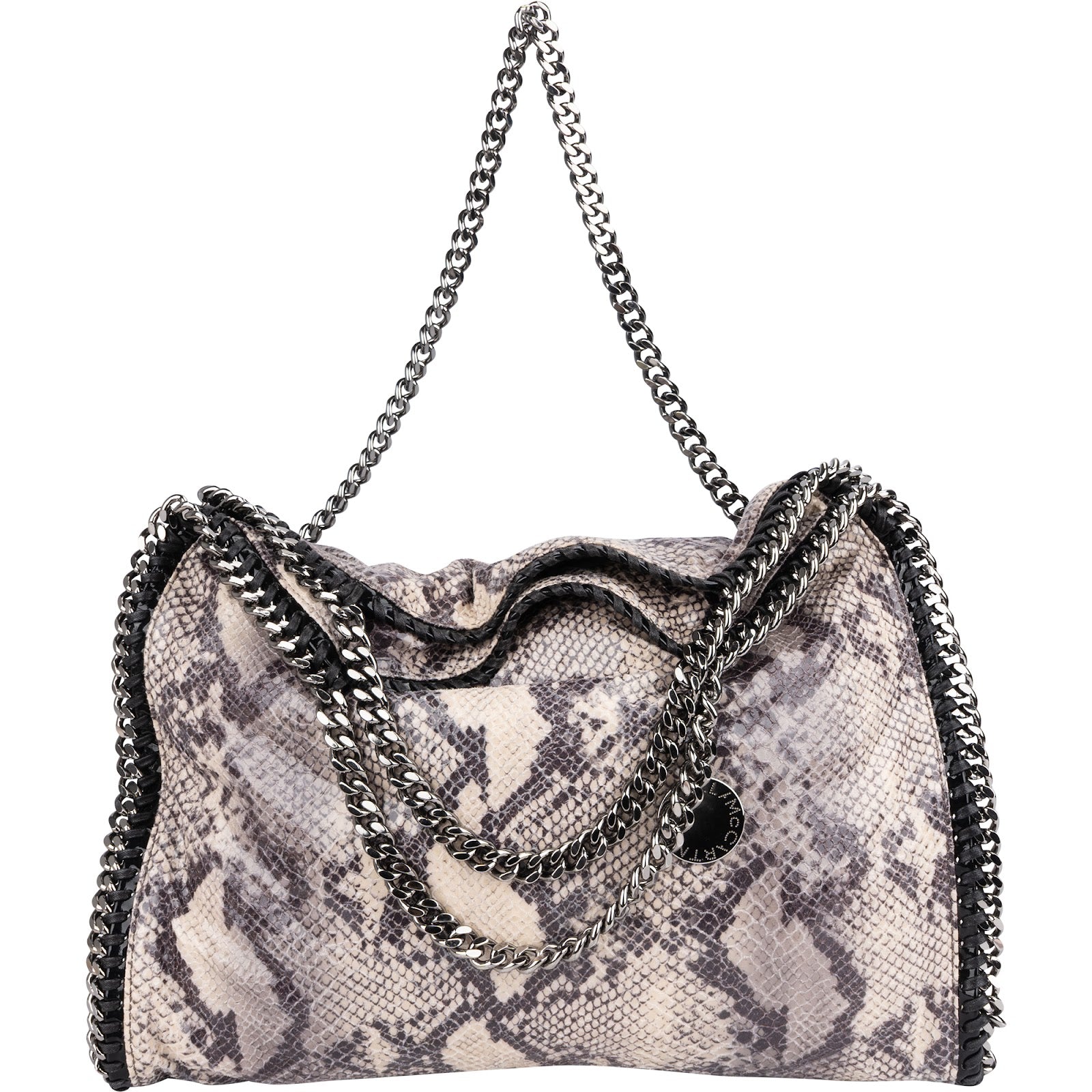 Stella McCartney Python Print Falabella Fold Over Tote Shoulder Bag