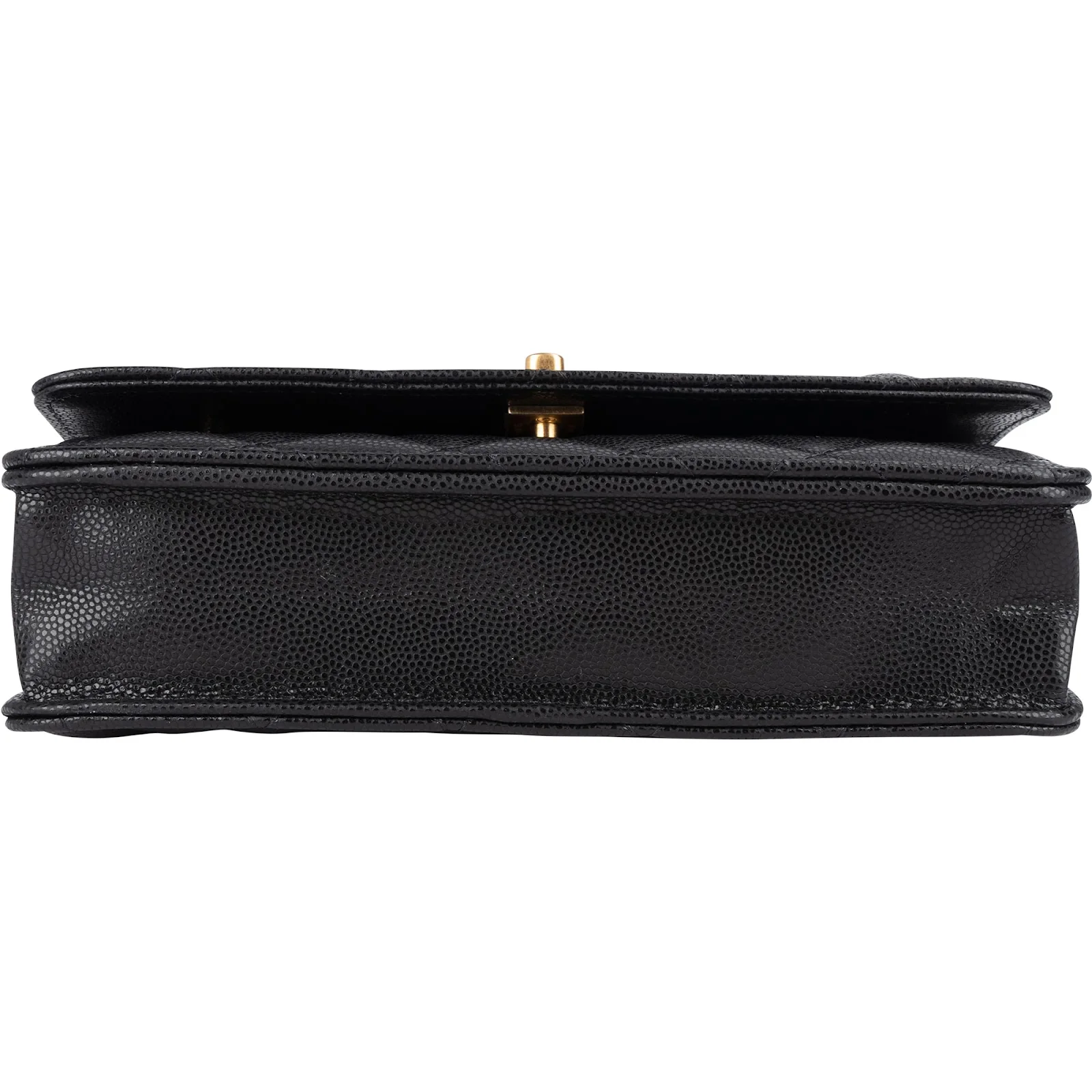 Chanel Quilted Caviar Leather Wallet On Chain Crossbody Bag